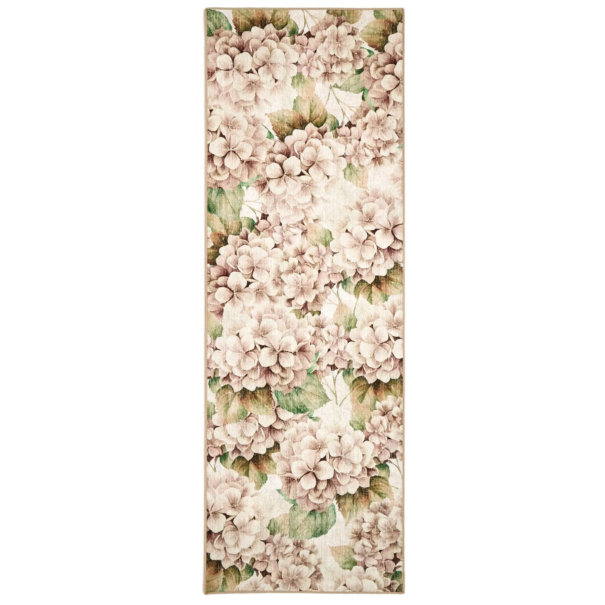 Wild Hydrangea Eco-Washable Rug Runner - Multicolour, Recycled Polyester image