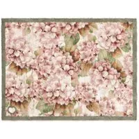 Wild Hydrangea Washable Doormat - Rust, Pink