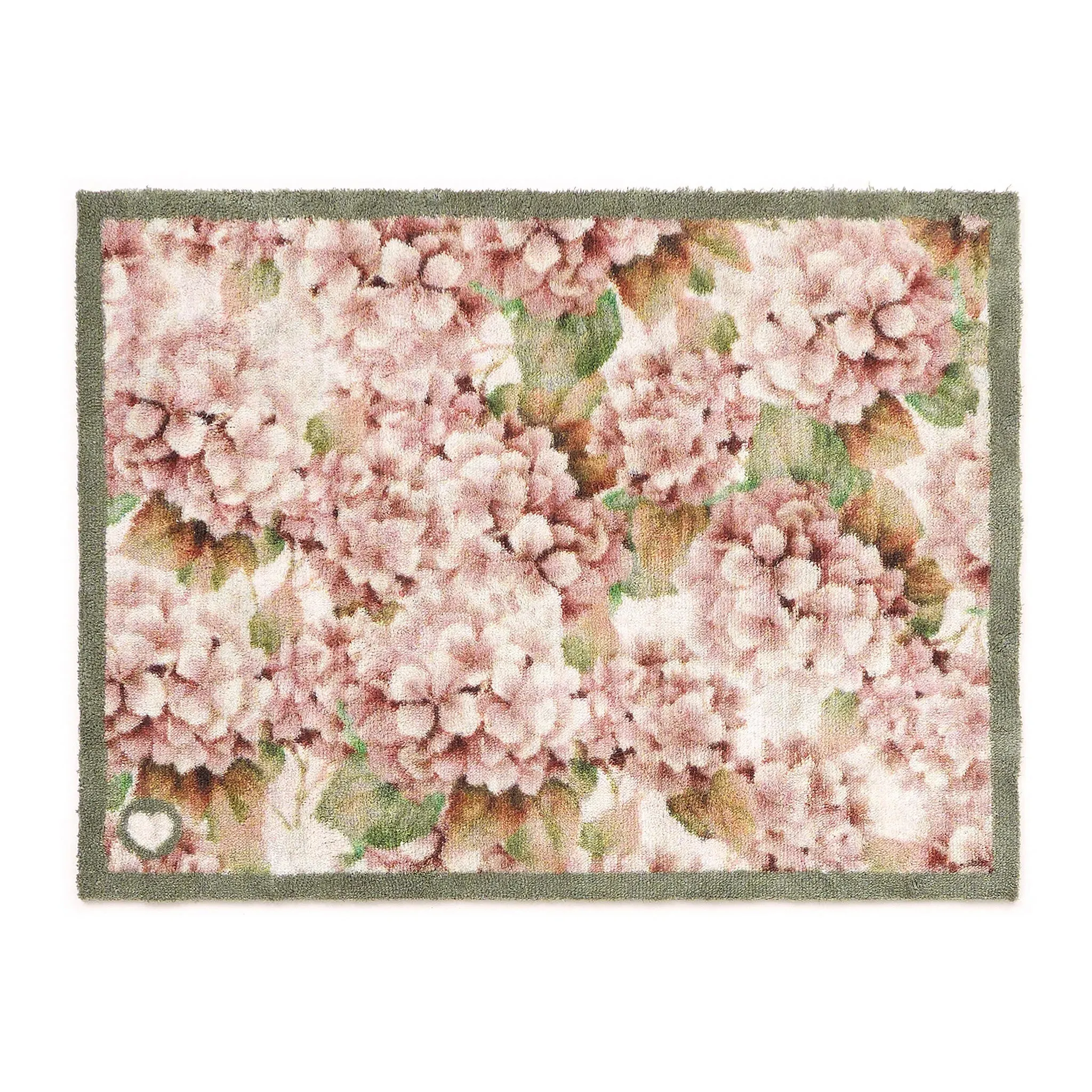 Wild Hydrangea Washable Doormat - Rust, Pink image