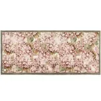 Wild Hydrangea Washable Runner - Rust, Pink