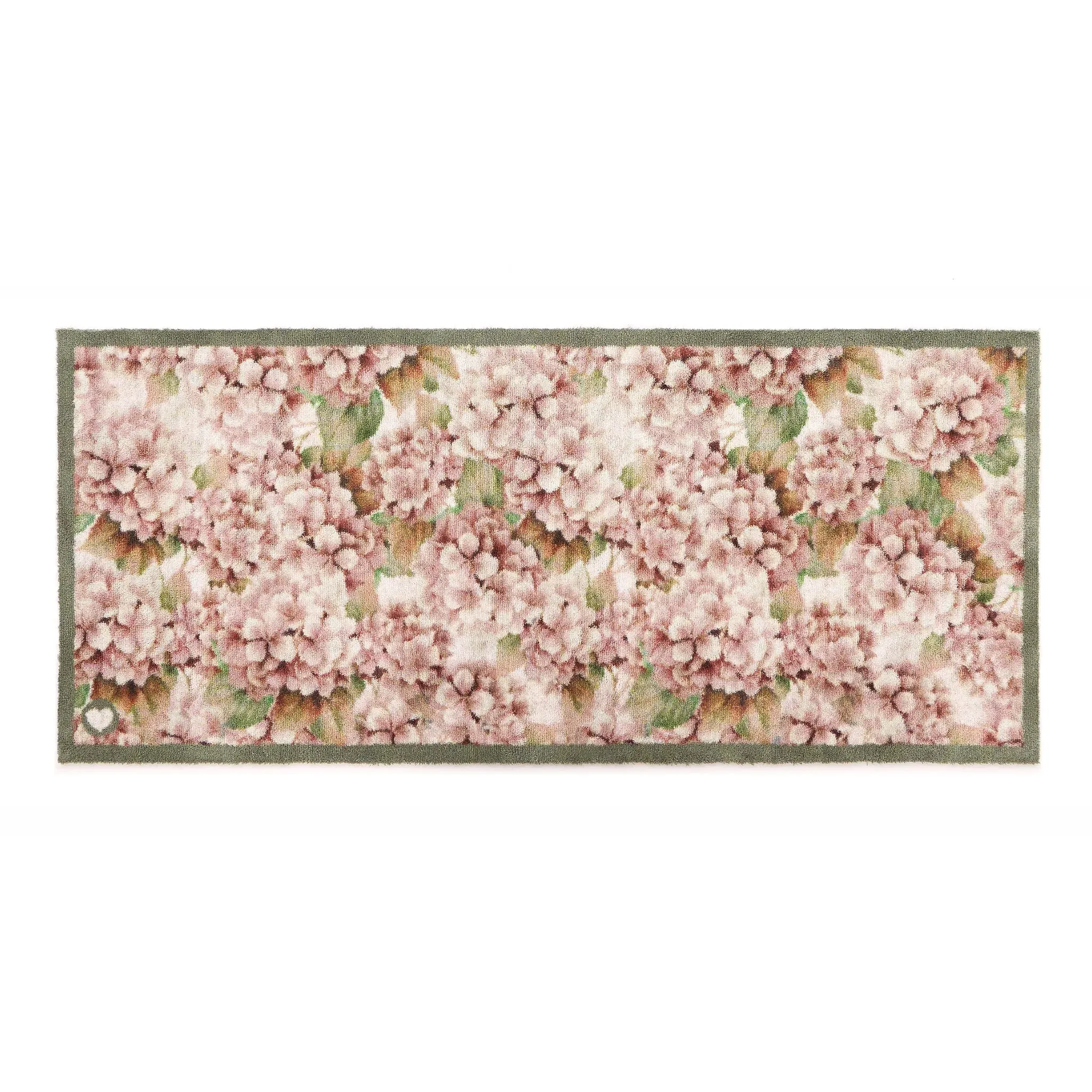 Wild Hydrangea Washable Runner - Rust, Pink