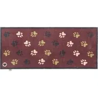 Wipe Your Paws Washable Runner - Burgundy, 65x150cm