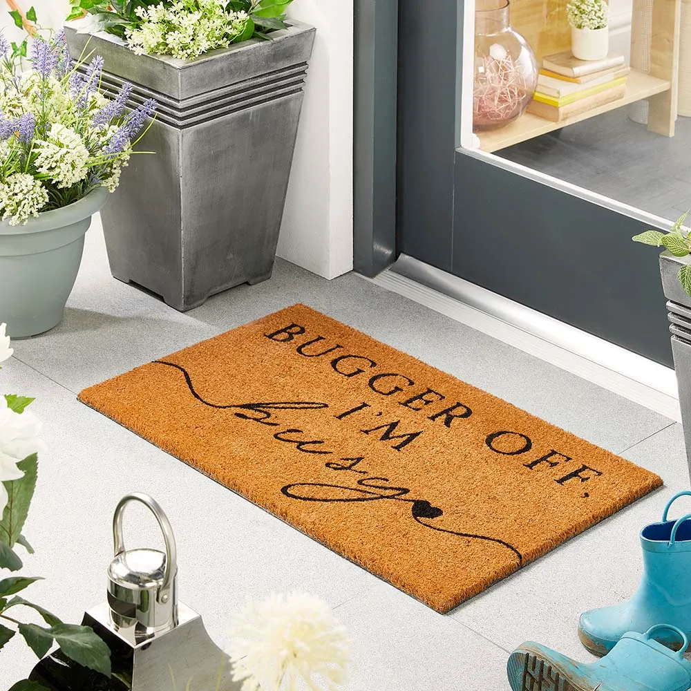 I'm Busy Coir Doormat - Natural, Coconut Husk product