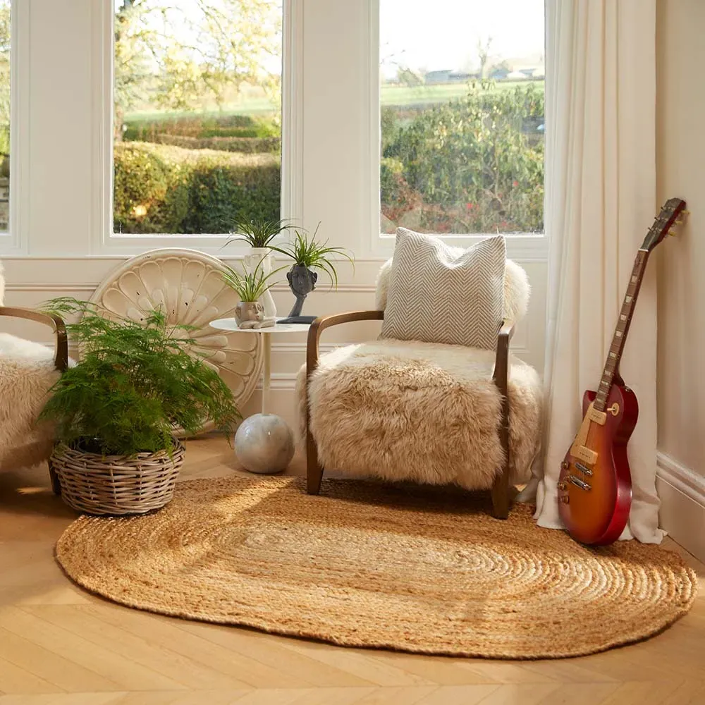 Jute Extra Oval Rug - Natural, Jute product
