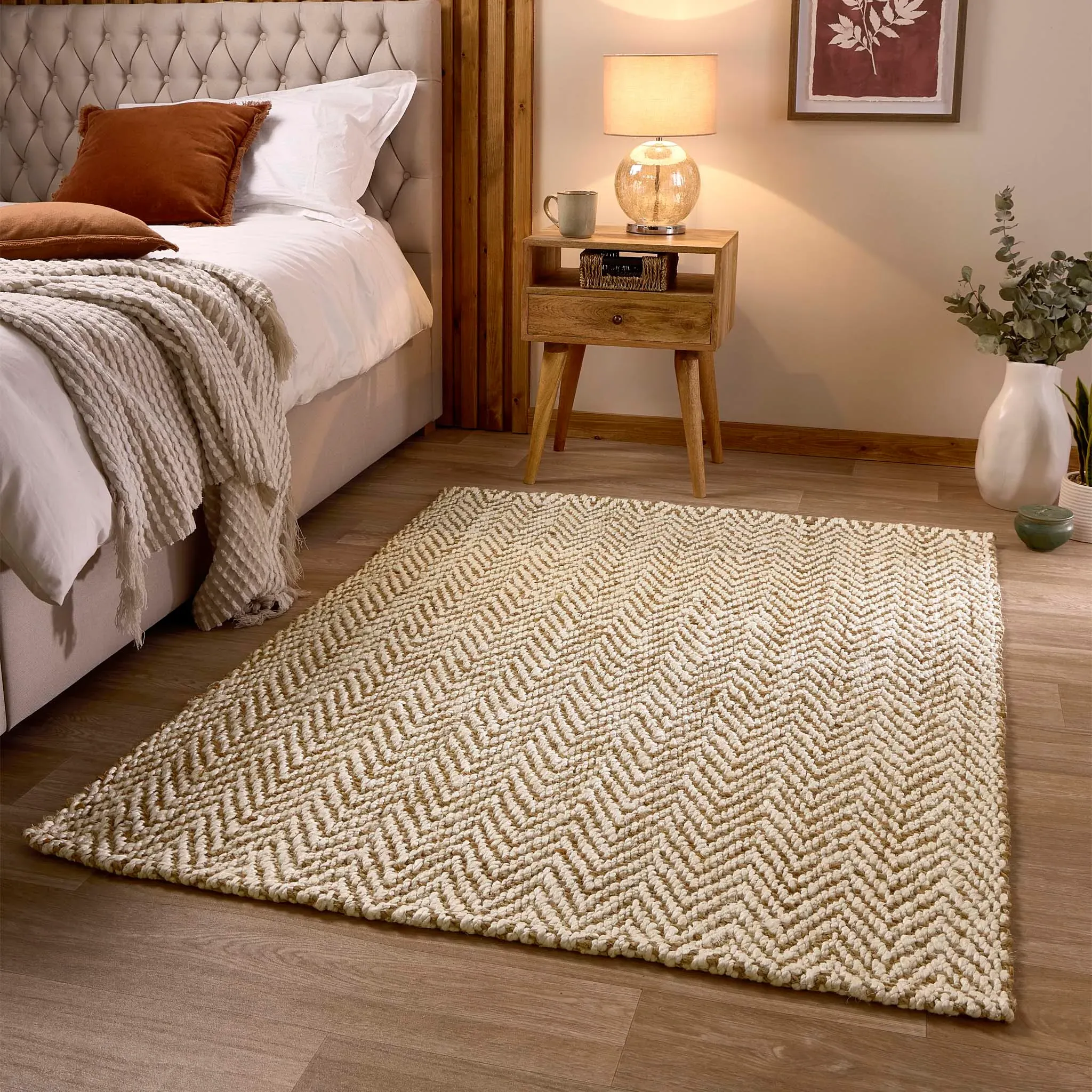 Jute Herringbone Rug - Natural, Jute product