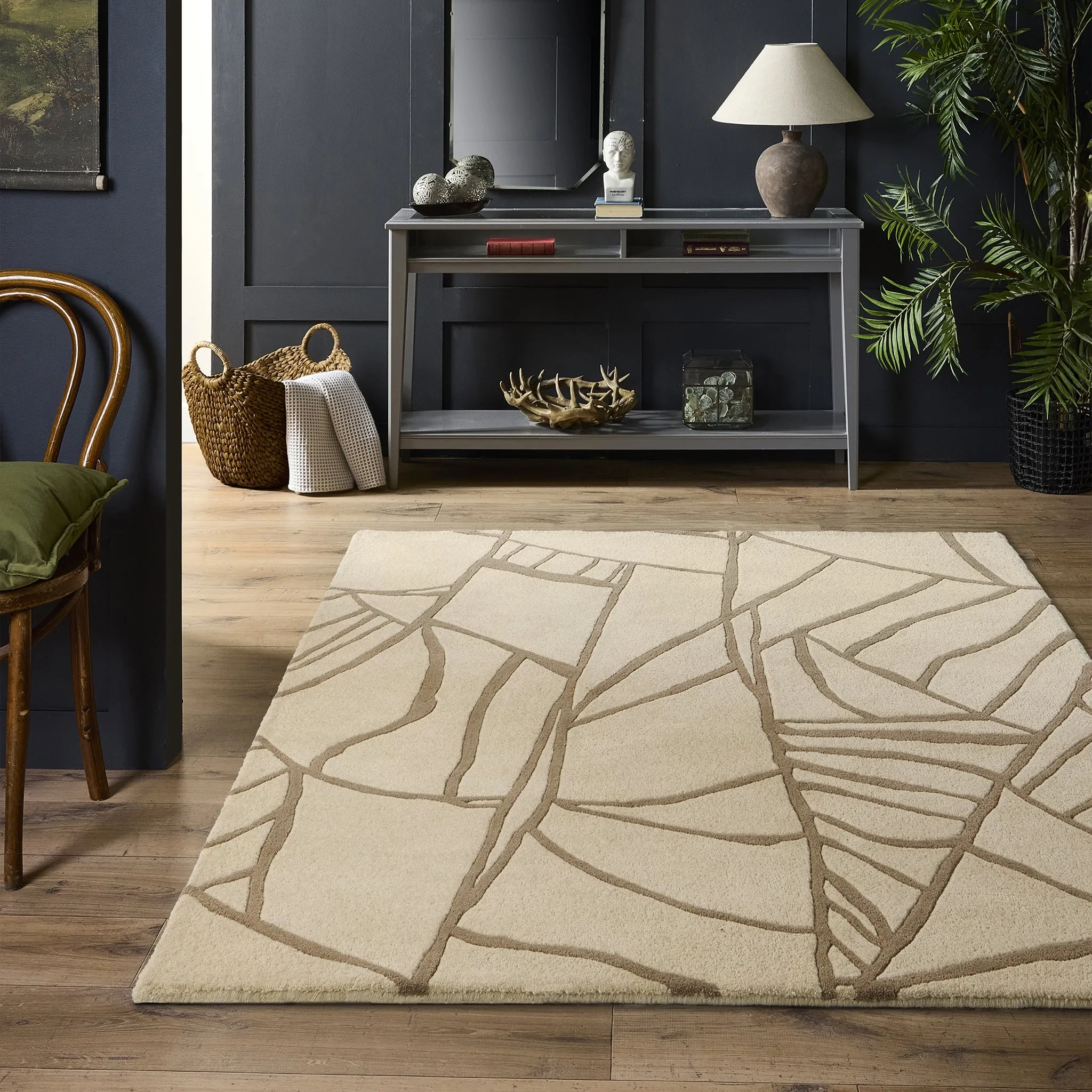Kintsugi Area Rug - Cream, Wool product