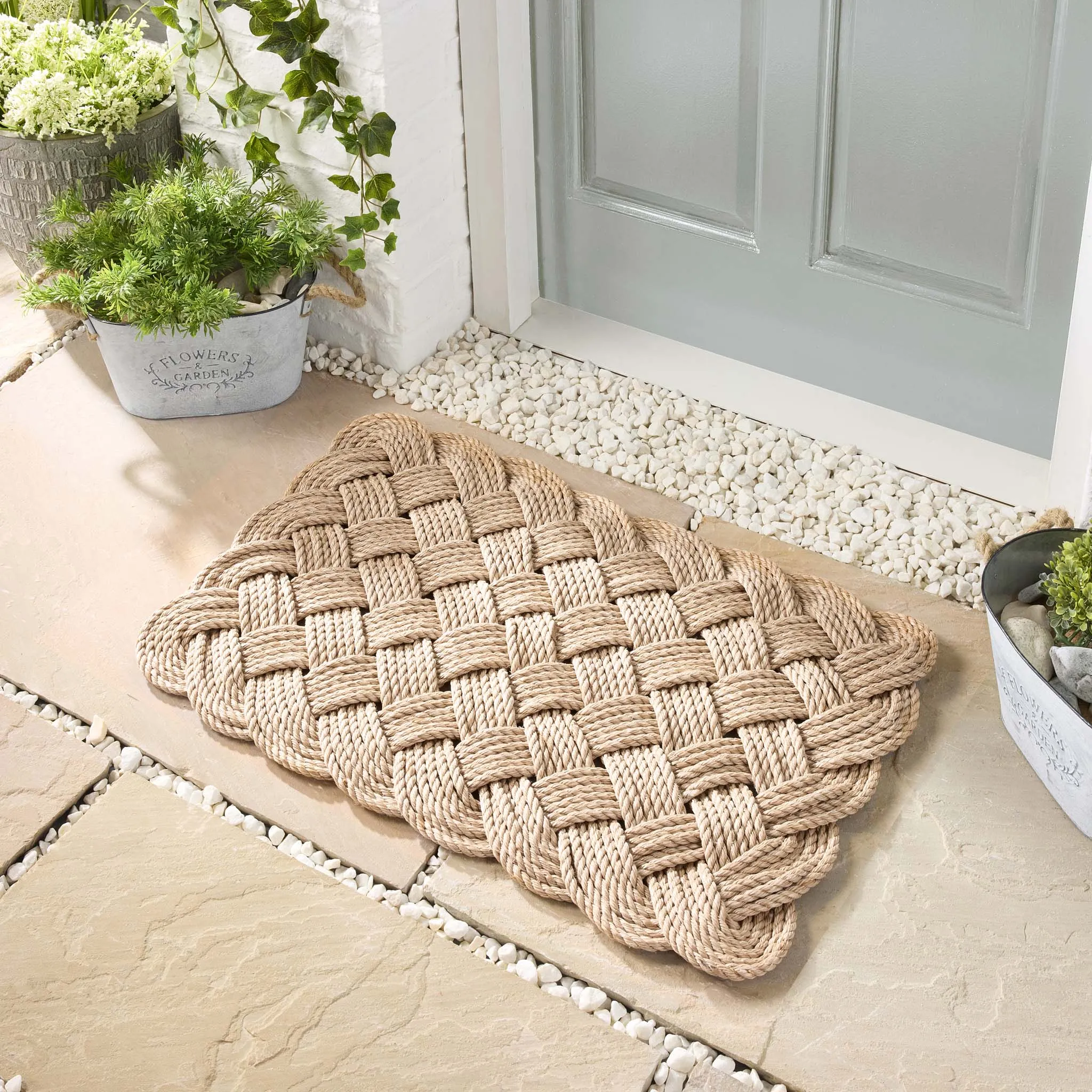 Lovers Knot Outdoor Scraper Mat - Sand product
