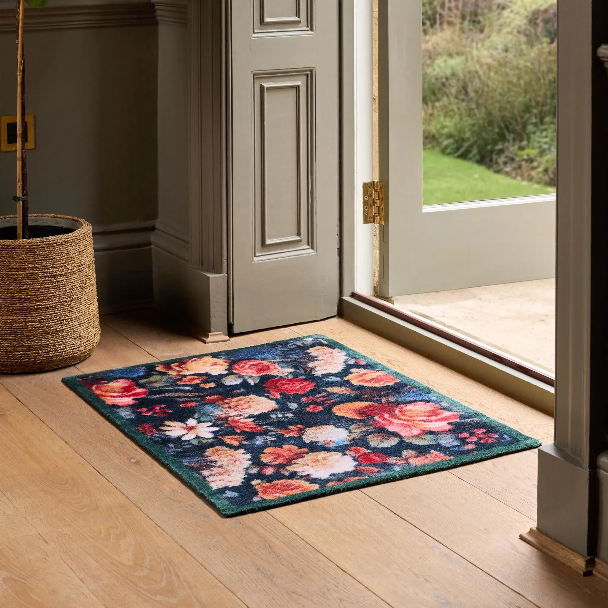 Midnight Blooms Washable Doormat product