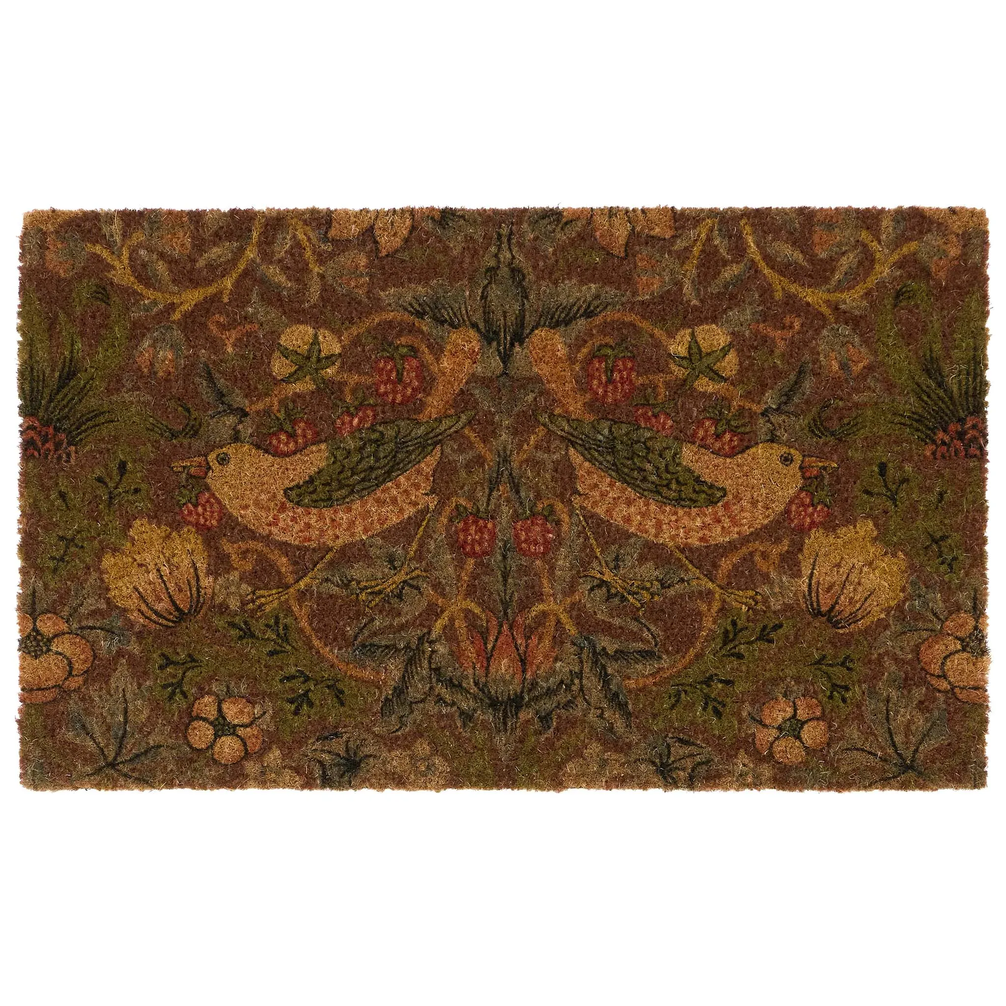 Strawberry Thief Doormat - Red, Coir alternate view