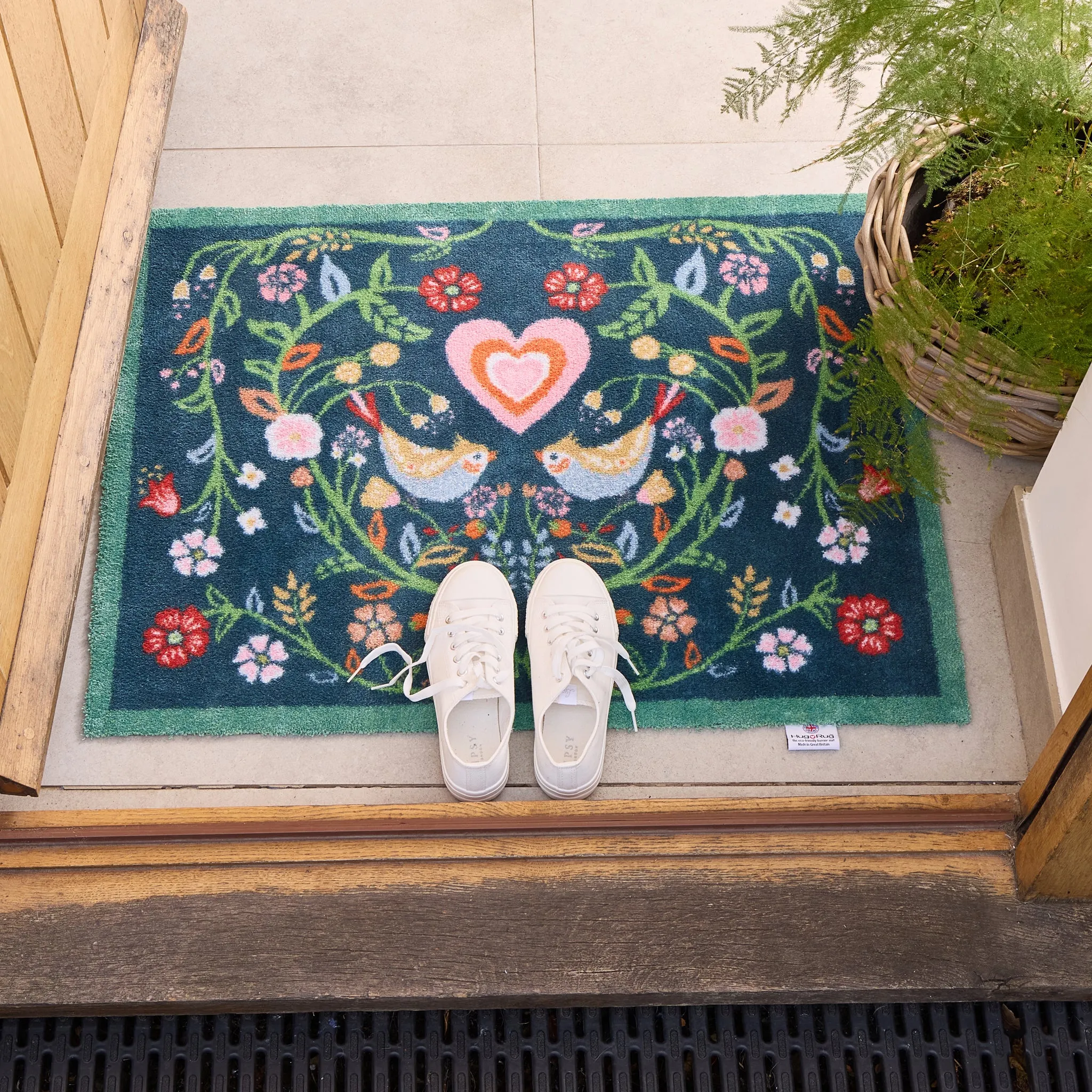 Nature 35 Love Birds Washable Doormat - Dark Blue product