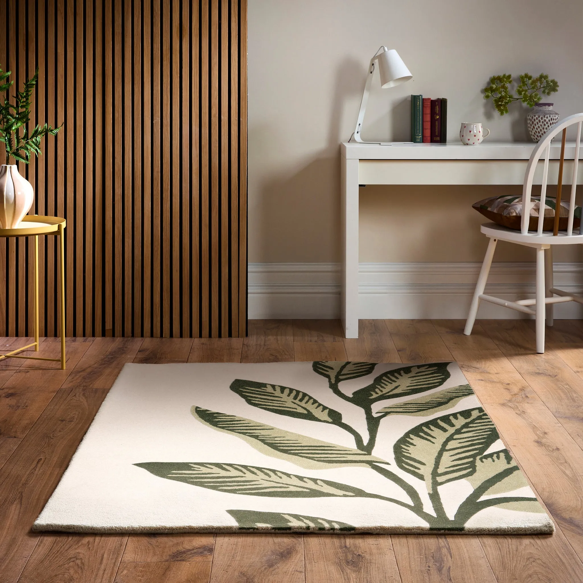 Paradise Leaf Rug - Green, Wool product
