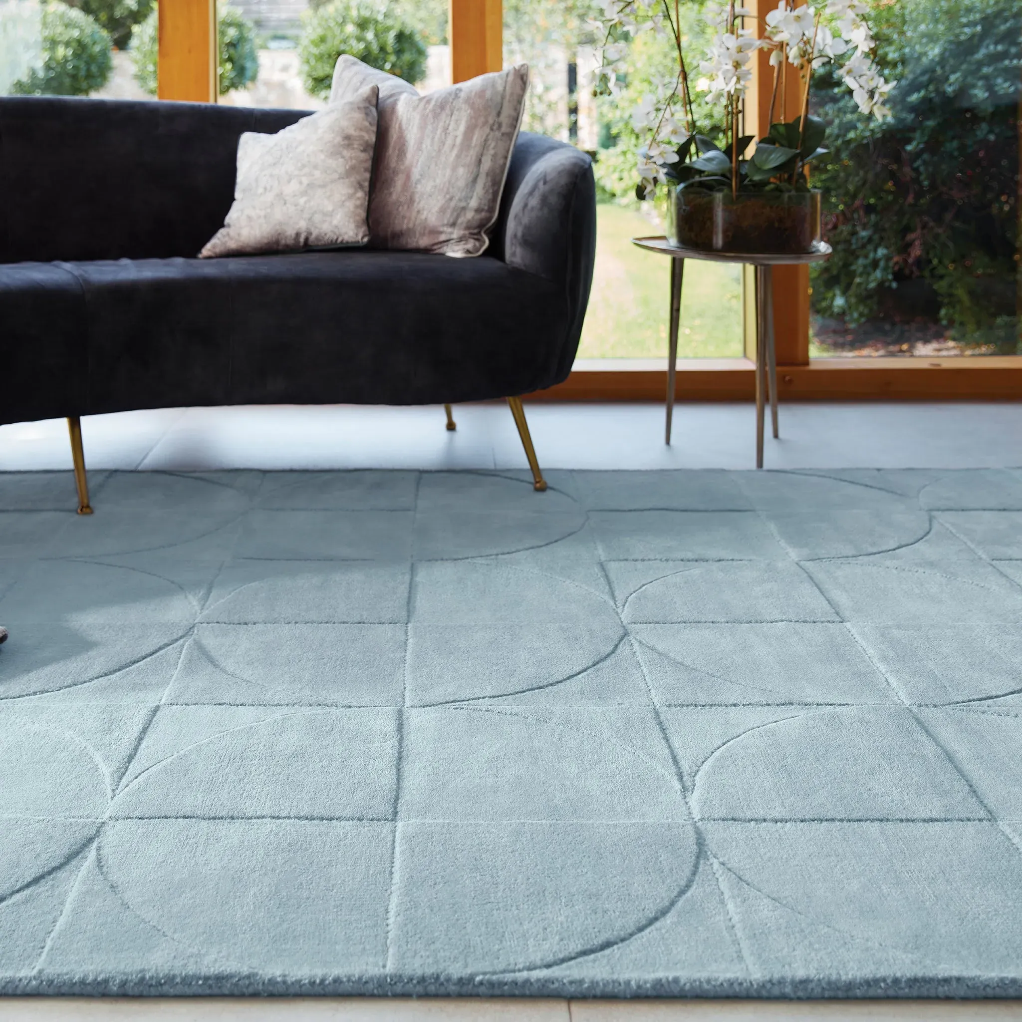 Penny Hand-Tufted Rug - Steel Blue, Pure Wool product