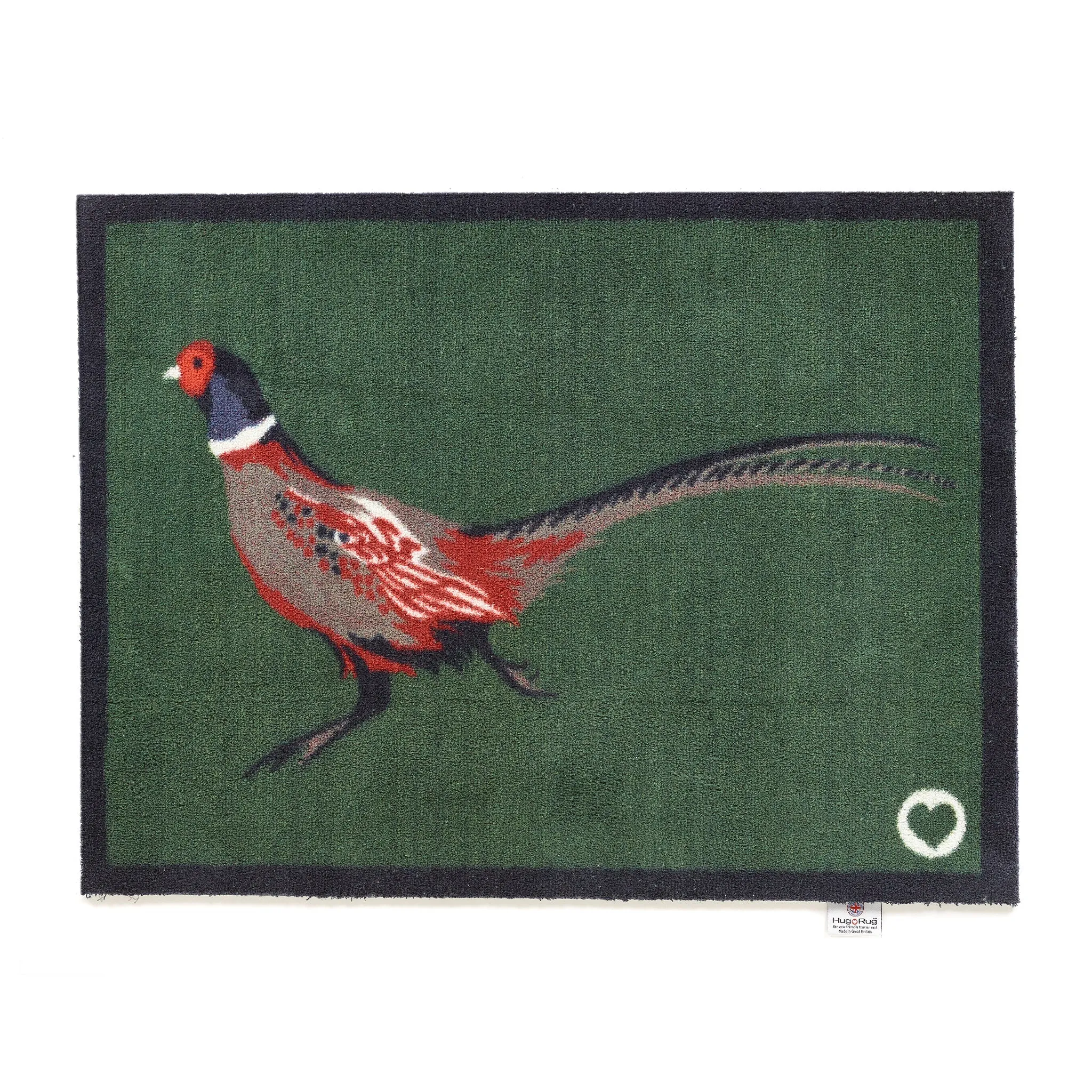 Pheasant Green 2 Washable Doormat - Green alternate view
