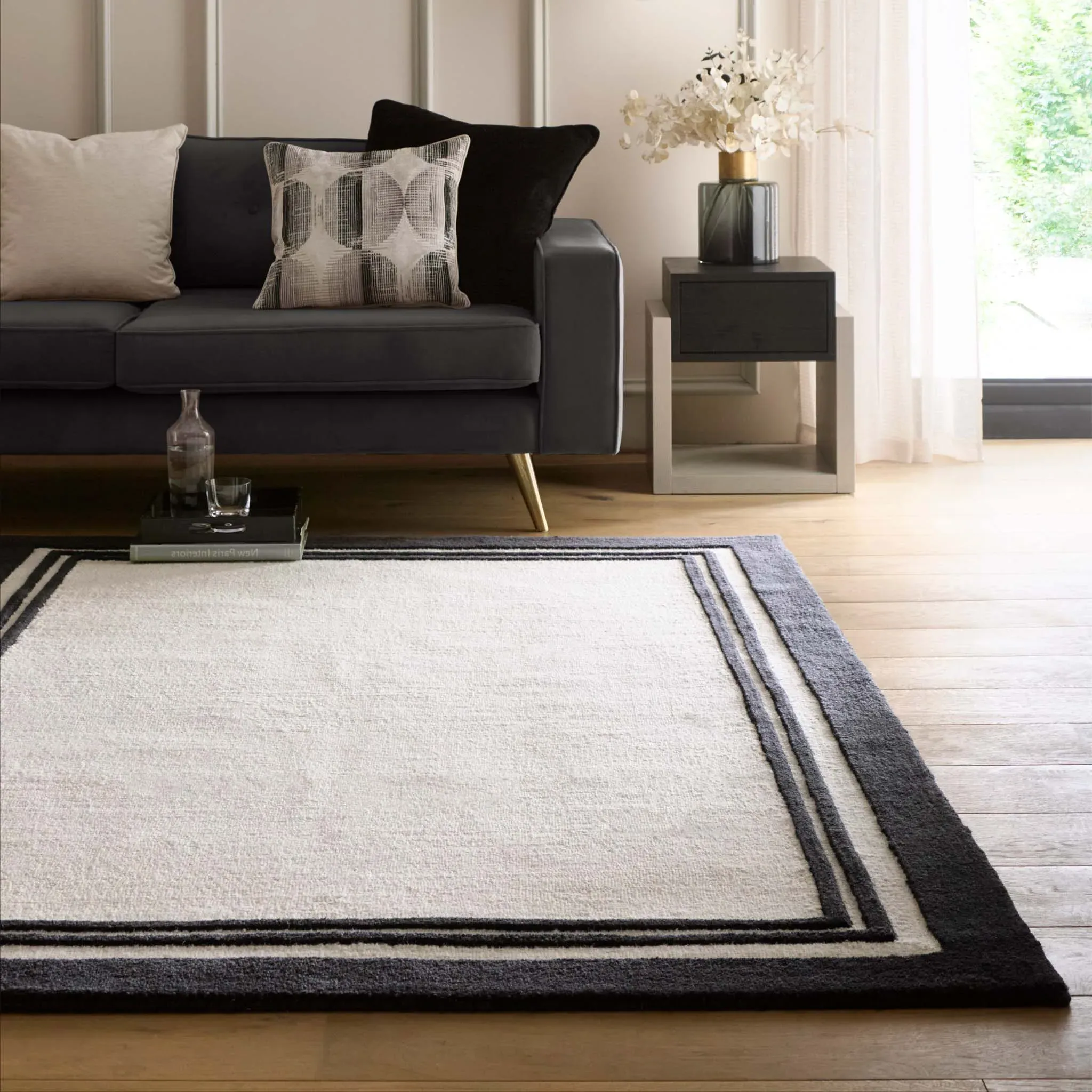 Piper Wool Rug - Black, Cream product