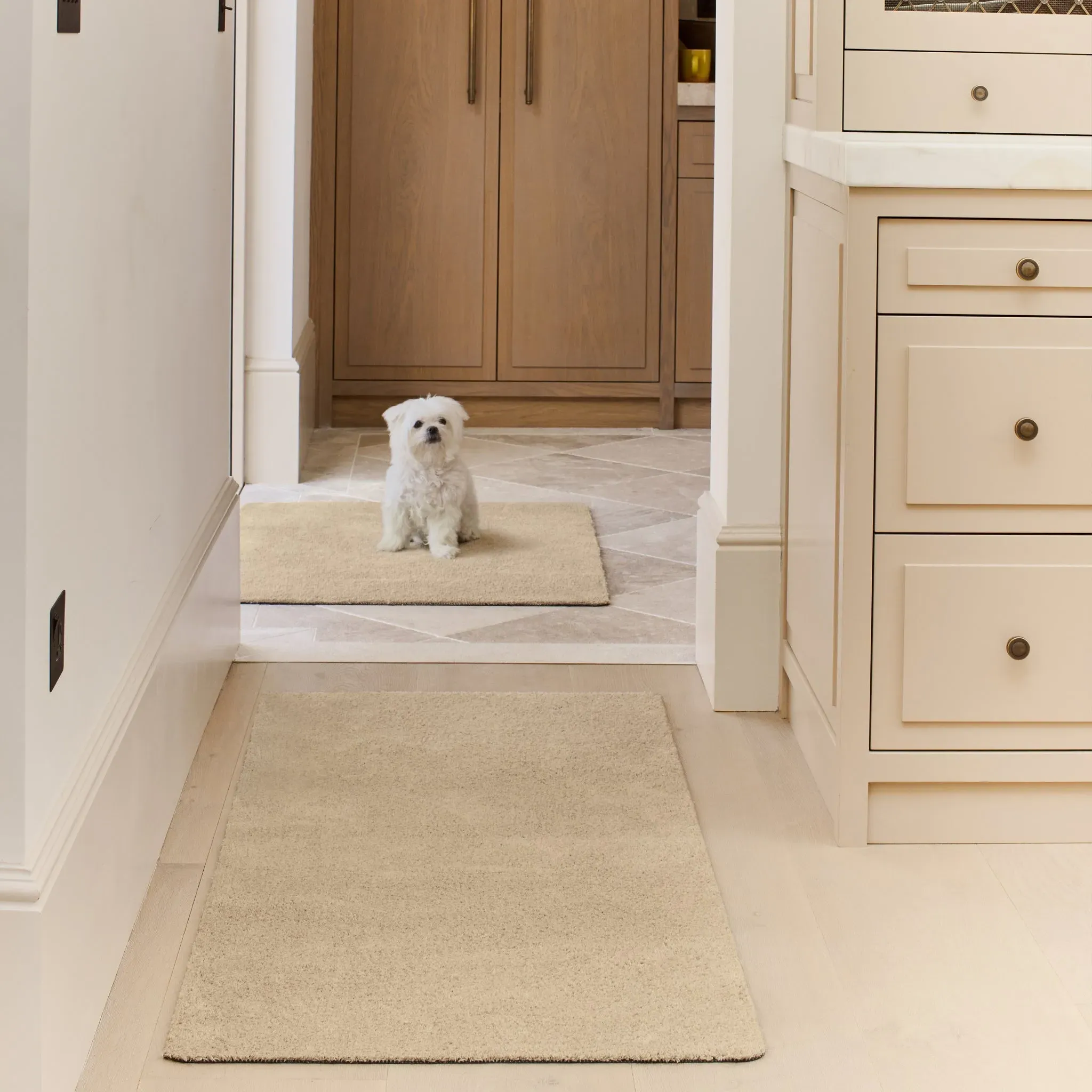 Plain Fleck Washable Runner - Beige, Recycled Cotton product