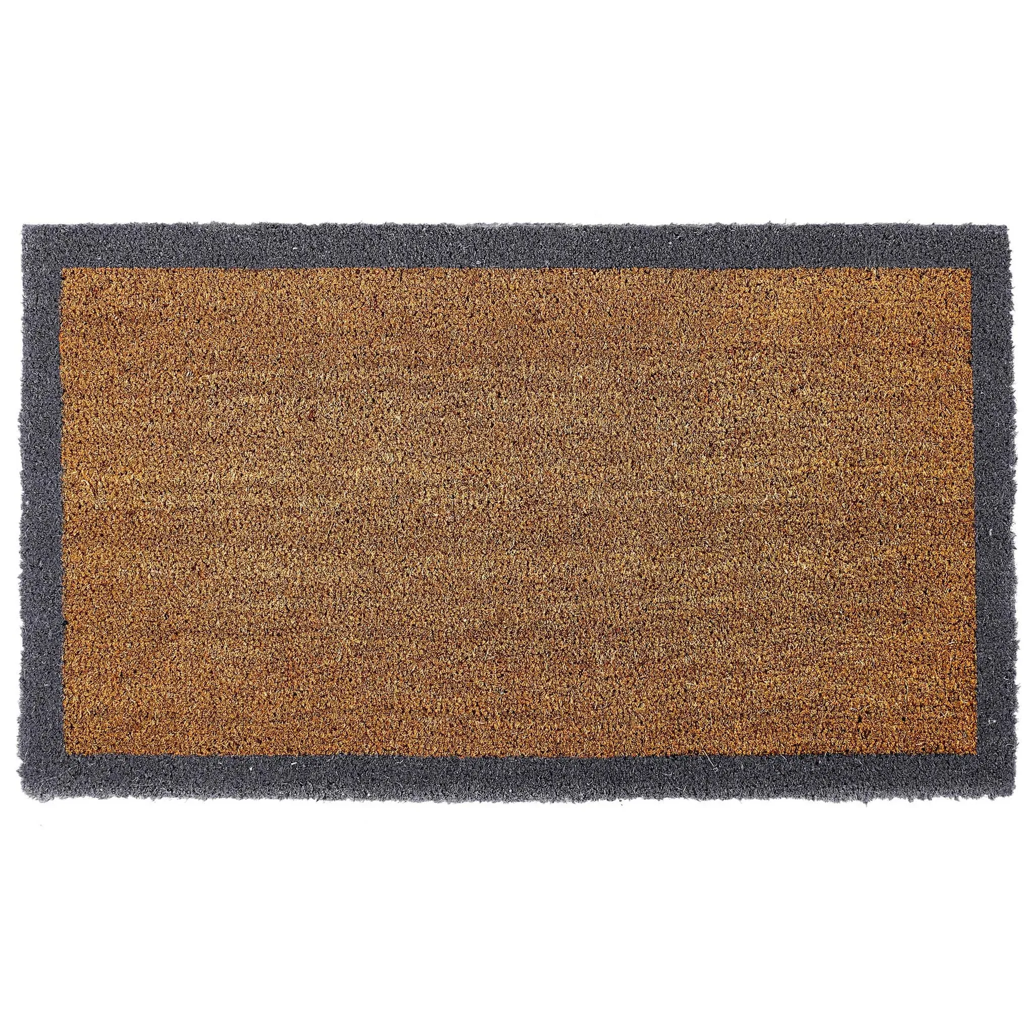 Printed Coir Border Doormat - Grey, Blue alternate view