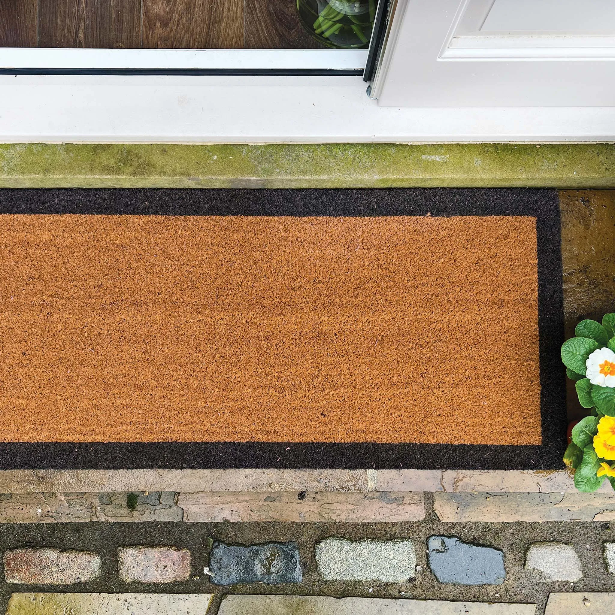 Printed Coir Border Runner - Black product