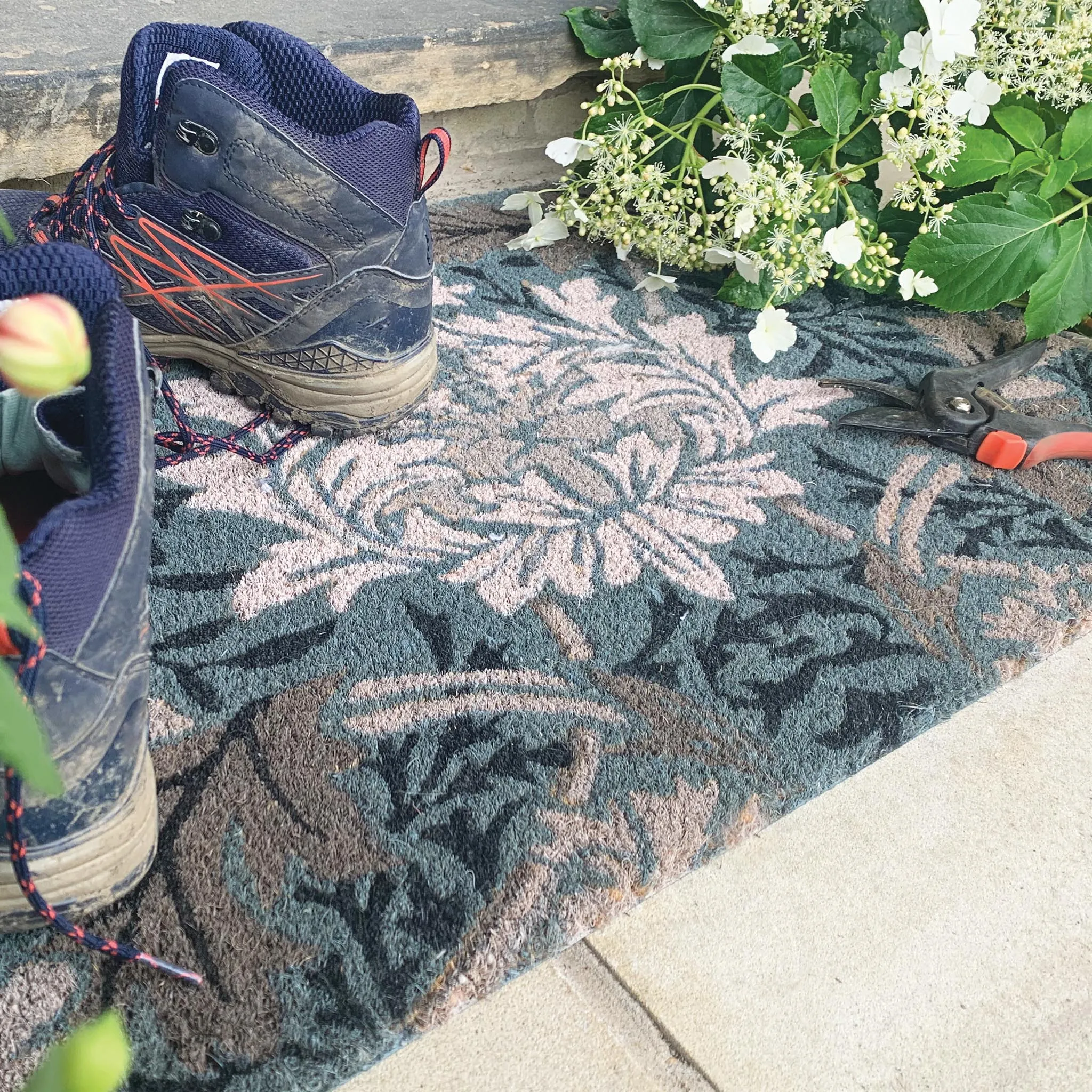 Printed Coir English Garden 3 Doormat - Natural product