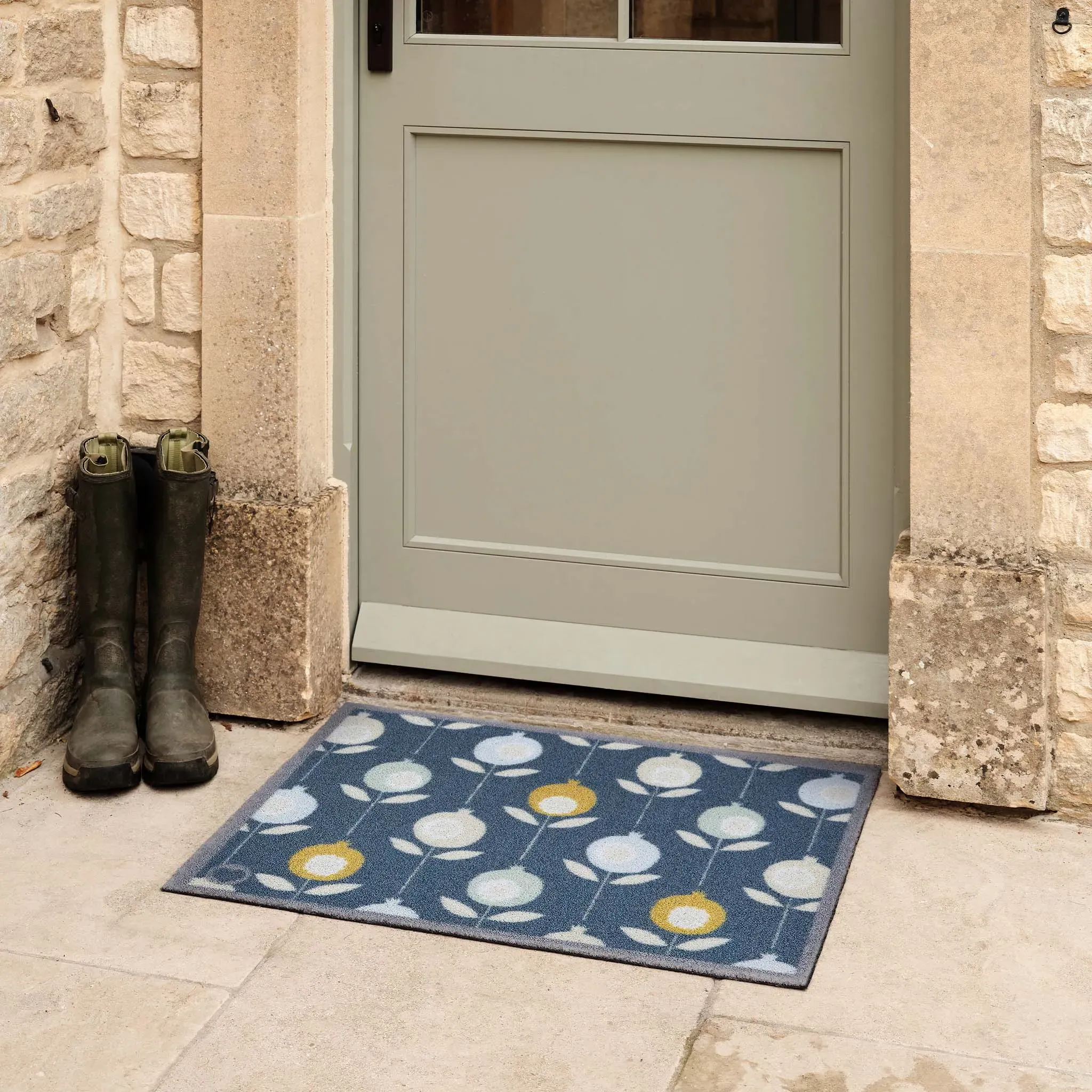 Hug Rug Pepino Outdoor Doormat - Blue, ECONYL Nylon product