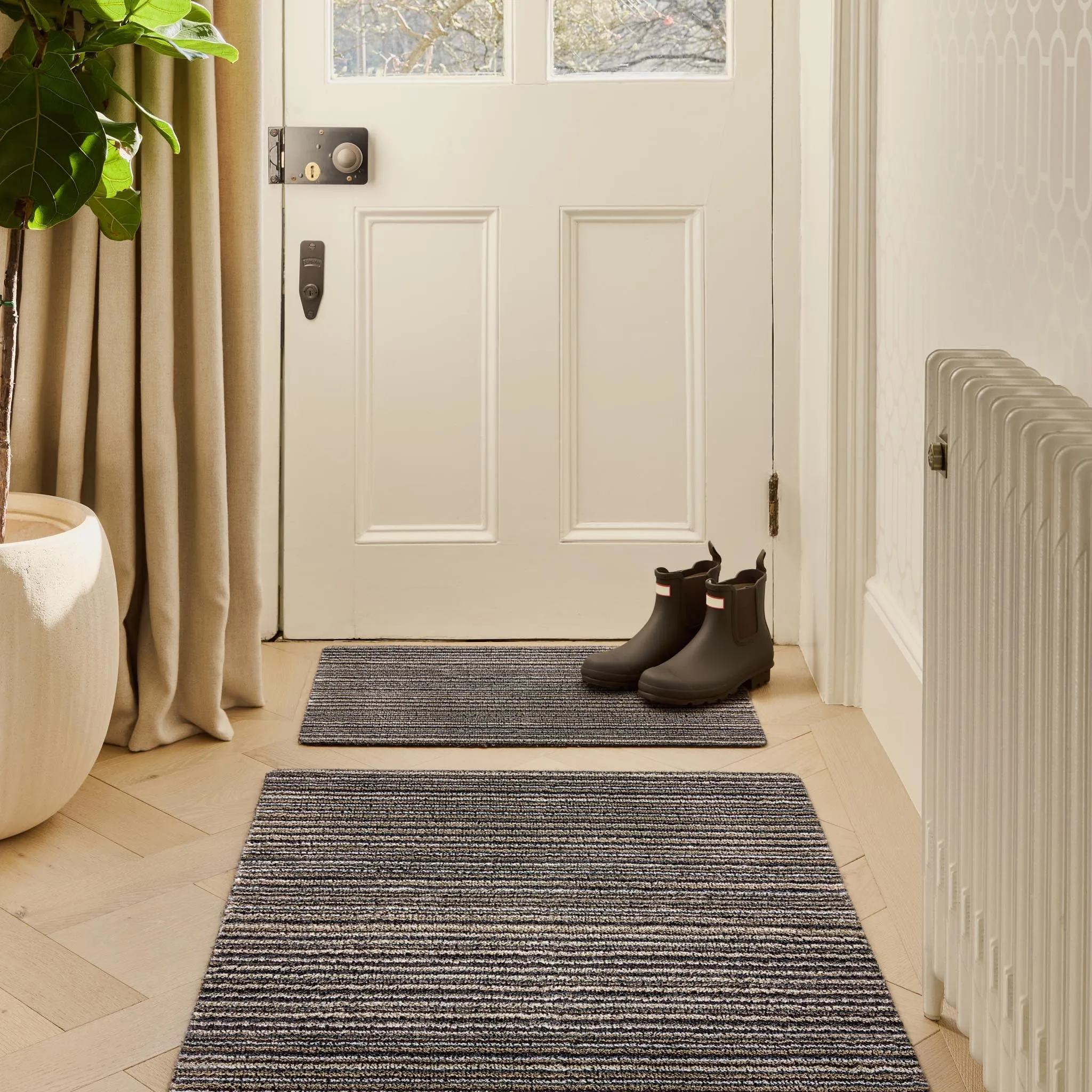 Select New England Stripe Doormat - Beige, Recycled Fibre product