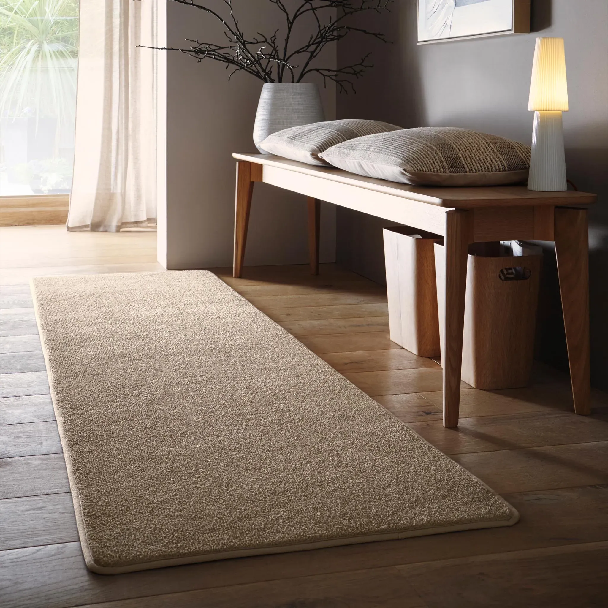 Sense Rug Runner - Beige, Recycled PET product