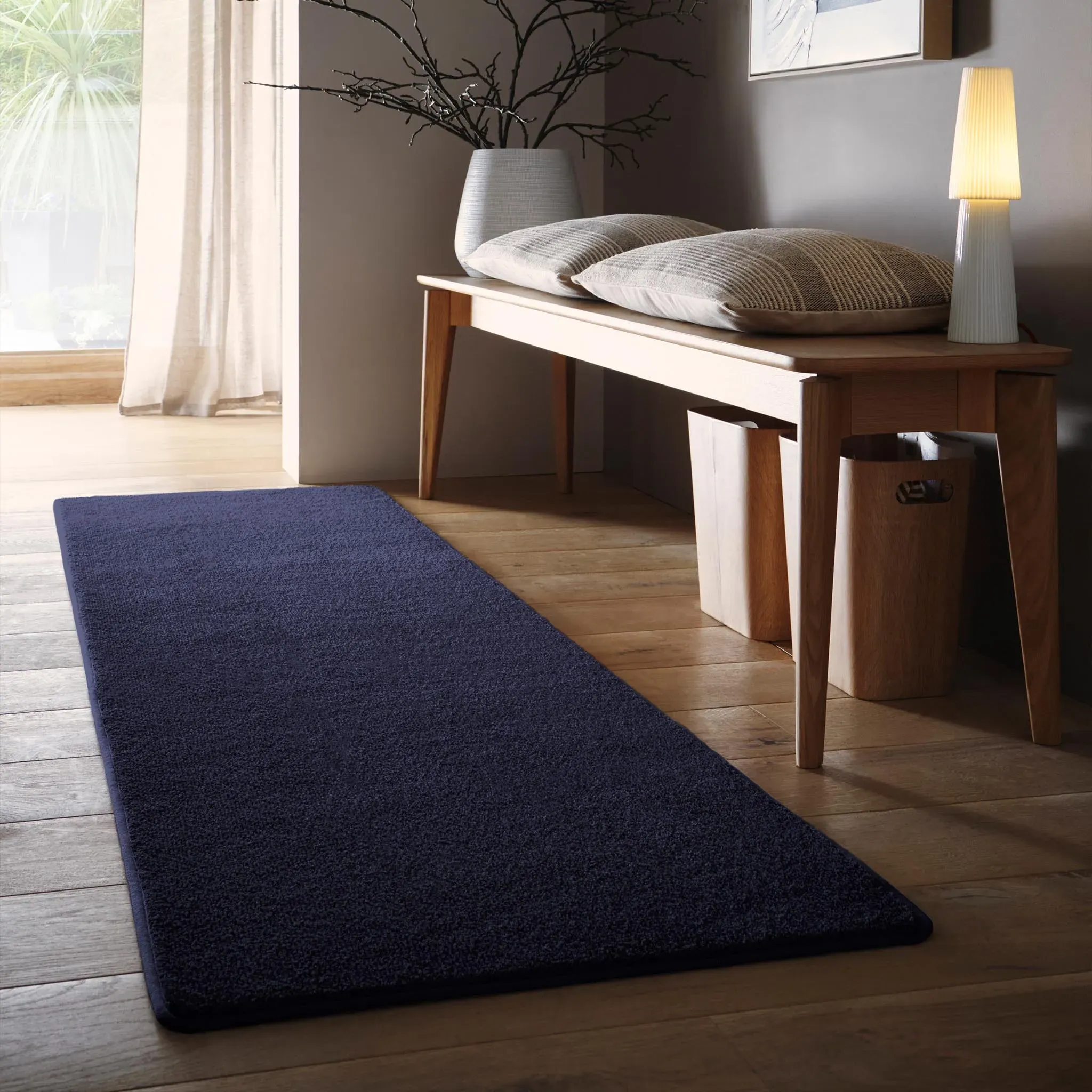 Sense Rug Runner - French Navy, Recycled Plastic product