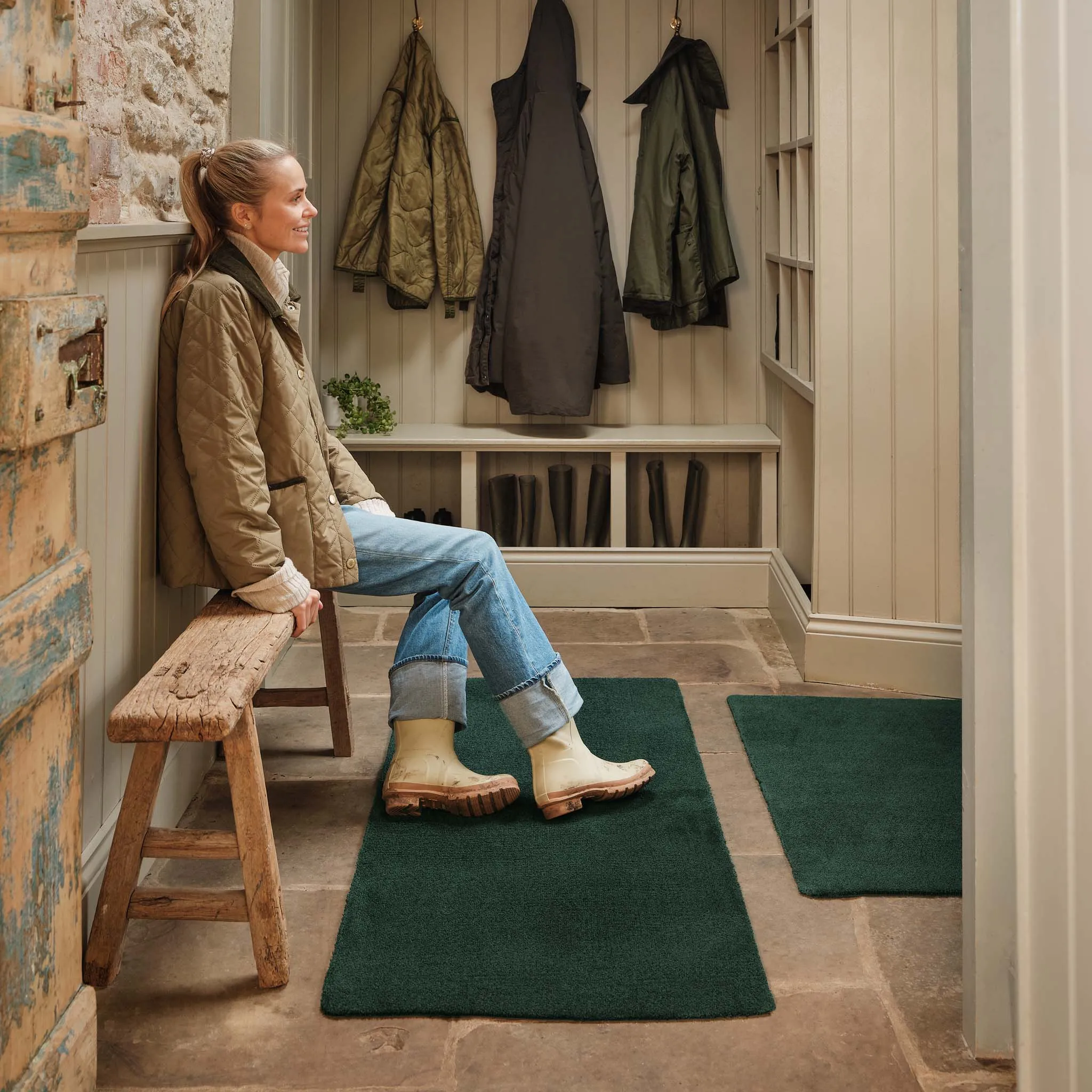 Sense Washable Runner - Forest Green product