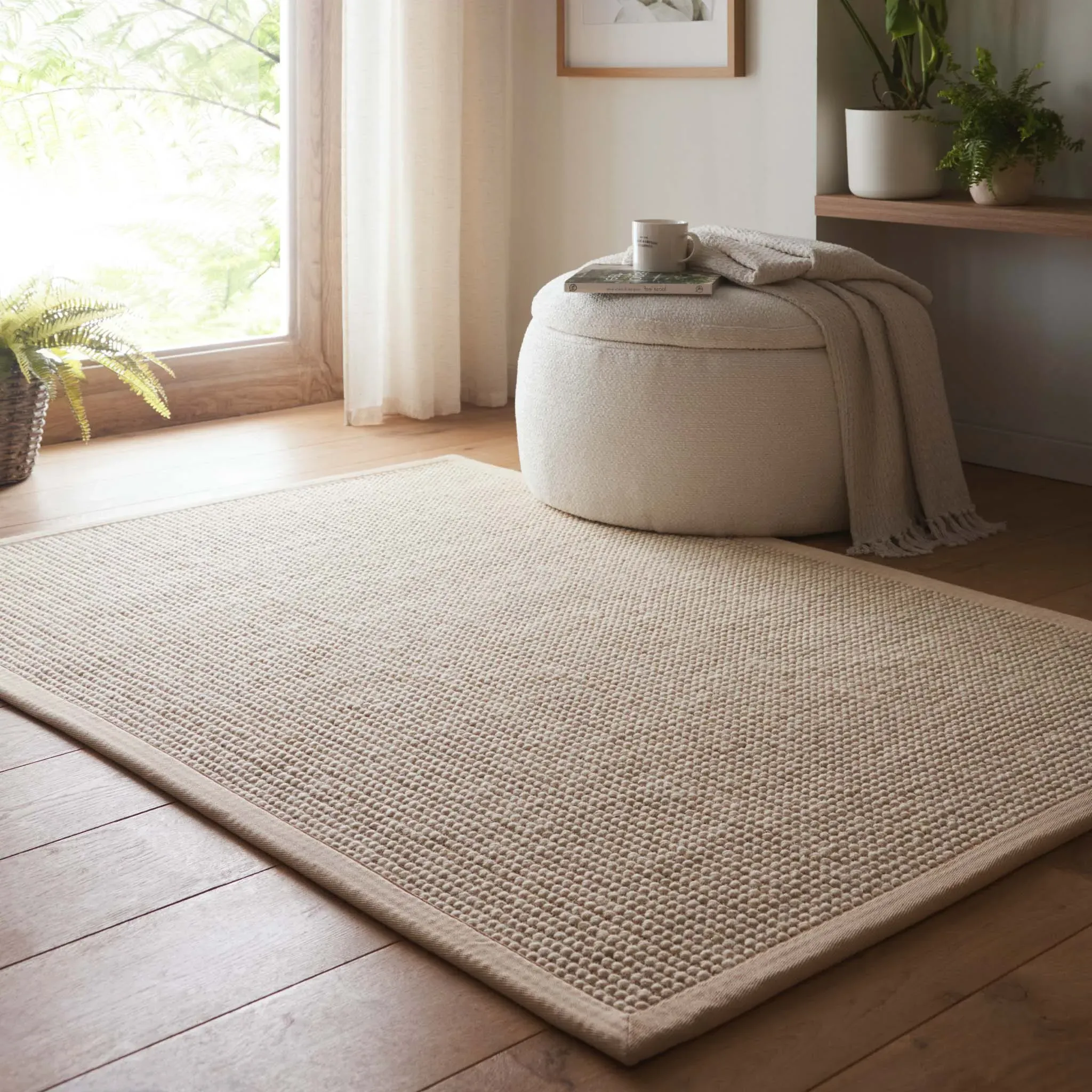 Sisal Boucle Rug - Beige, Sisal Wool Blend product