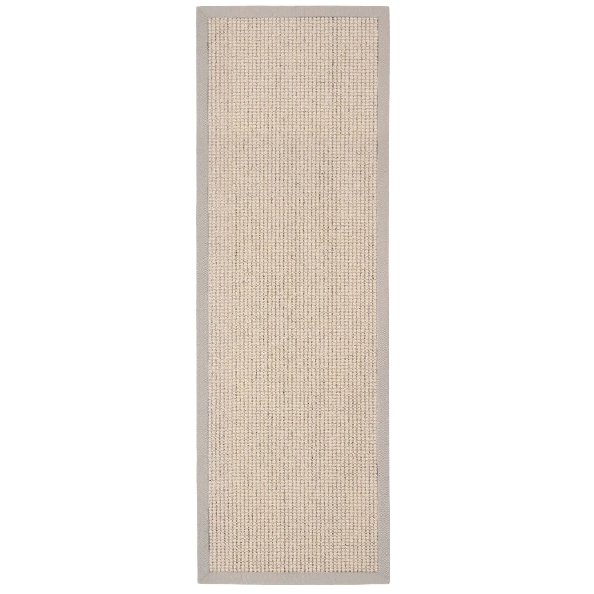 Sisal Boucle Runner Rug with Latex Backing - Grey, Sisal Wool Blend alternate view