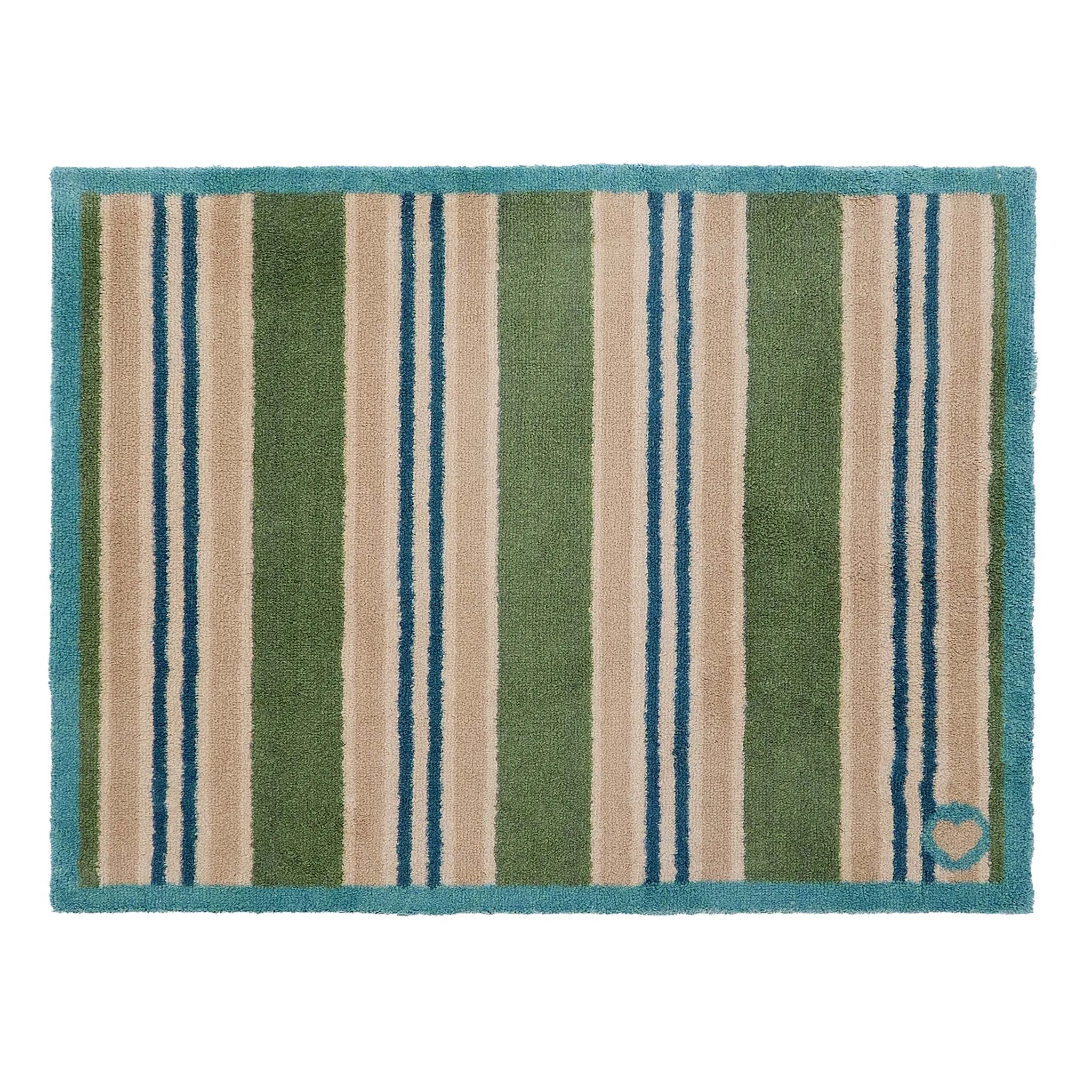 Timeless Stripe Washable Doormat - Green alternate view