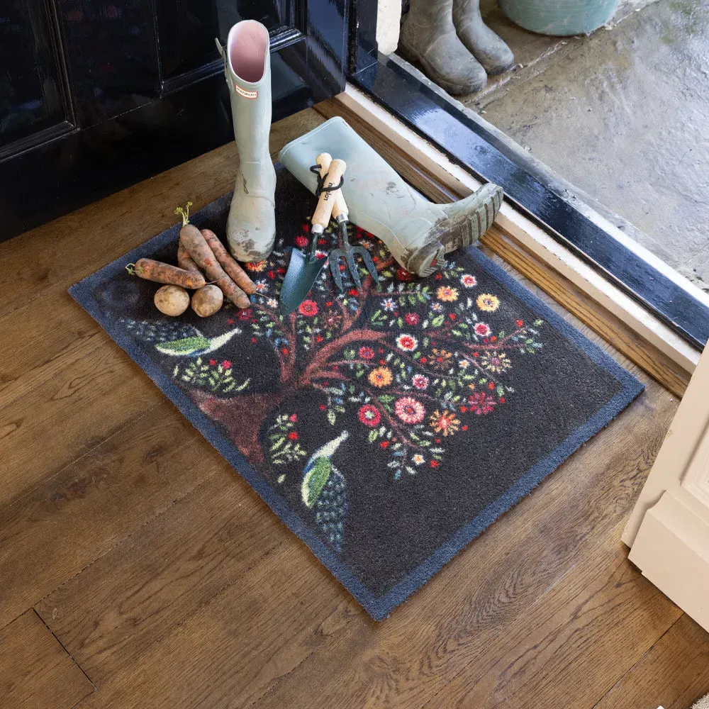 Tree Of Life Washable Doormat - Charcoal product