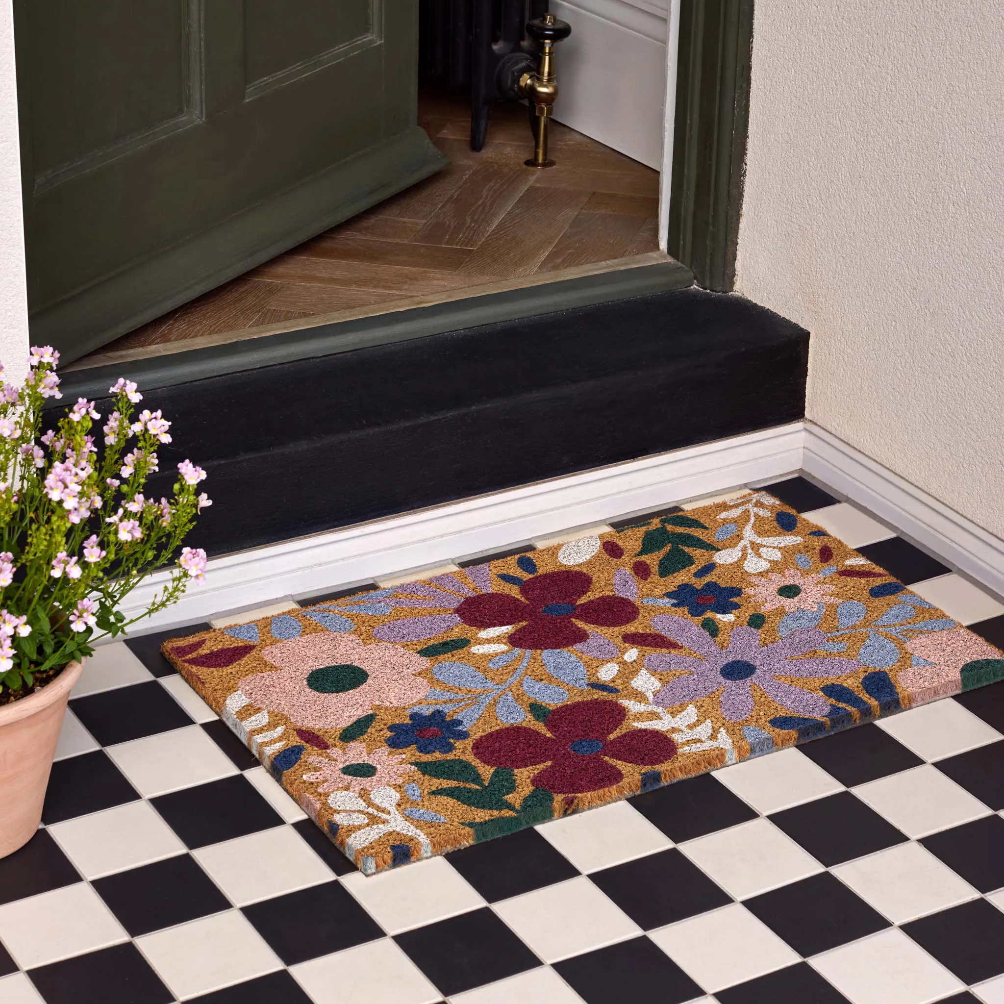 Wildflower Meadow Coir Doormat - Natural product