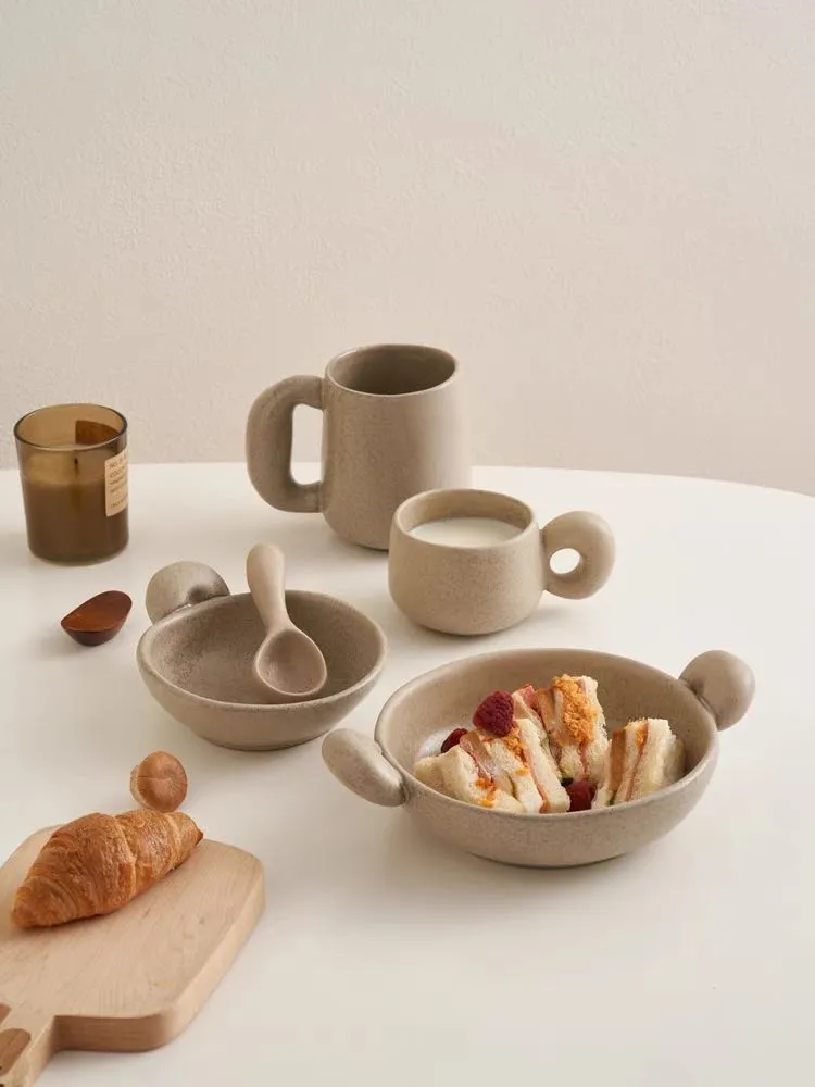 Big-Ears Ceramic Pasta Bowl - Sandy product