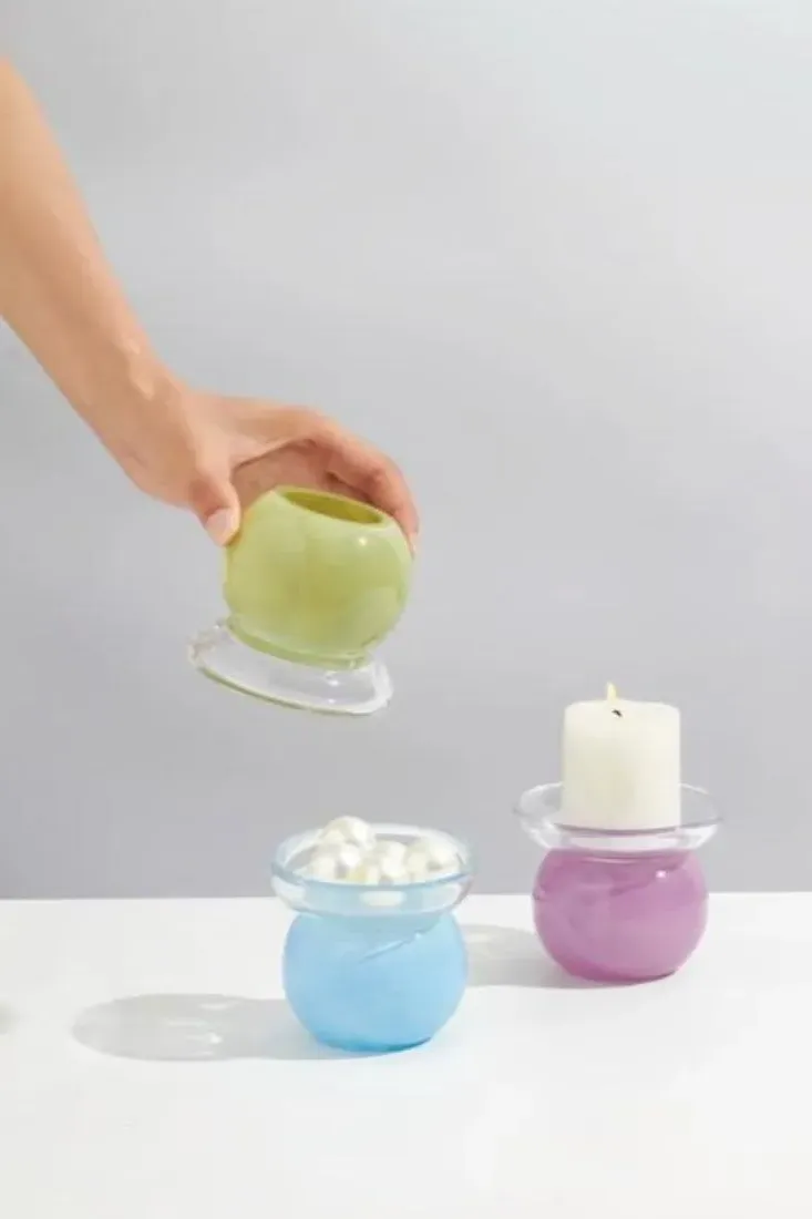Bonbon Decorative Candle Holders - Handblown Glass product