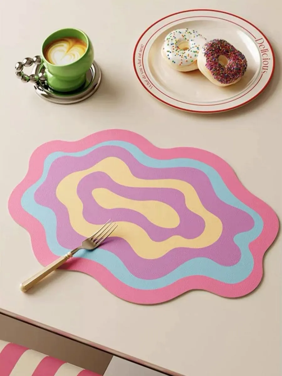 Dopamine Ripple Placemat Set of 4 - Faux Leather product