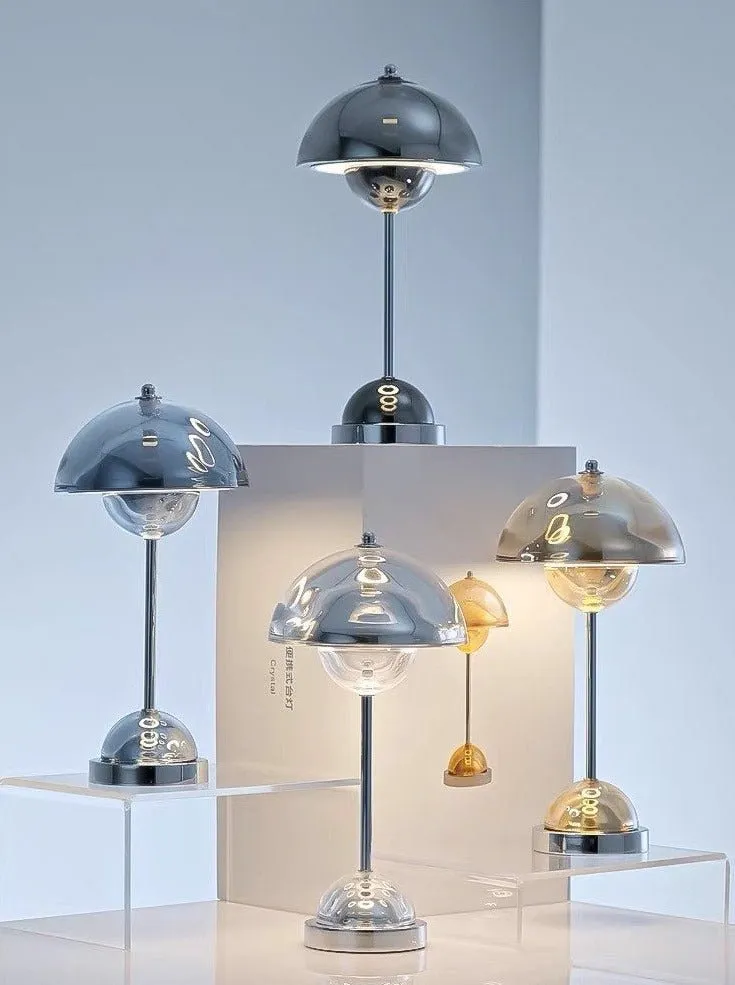 Flowerpot Dimmable Portable Table Lamp - Chrome product