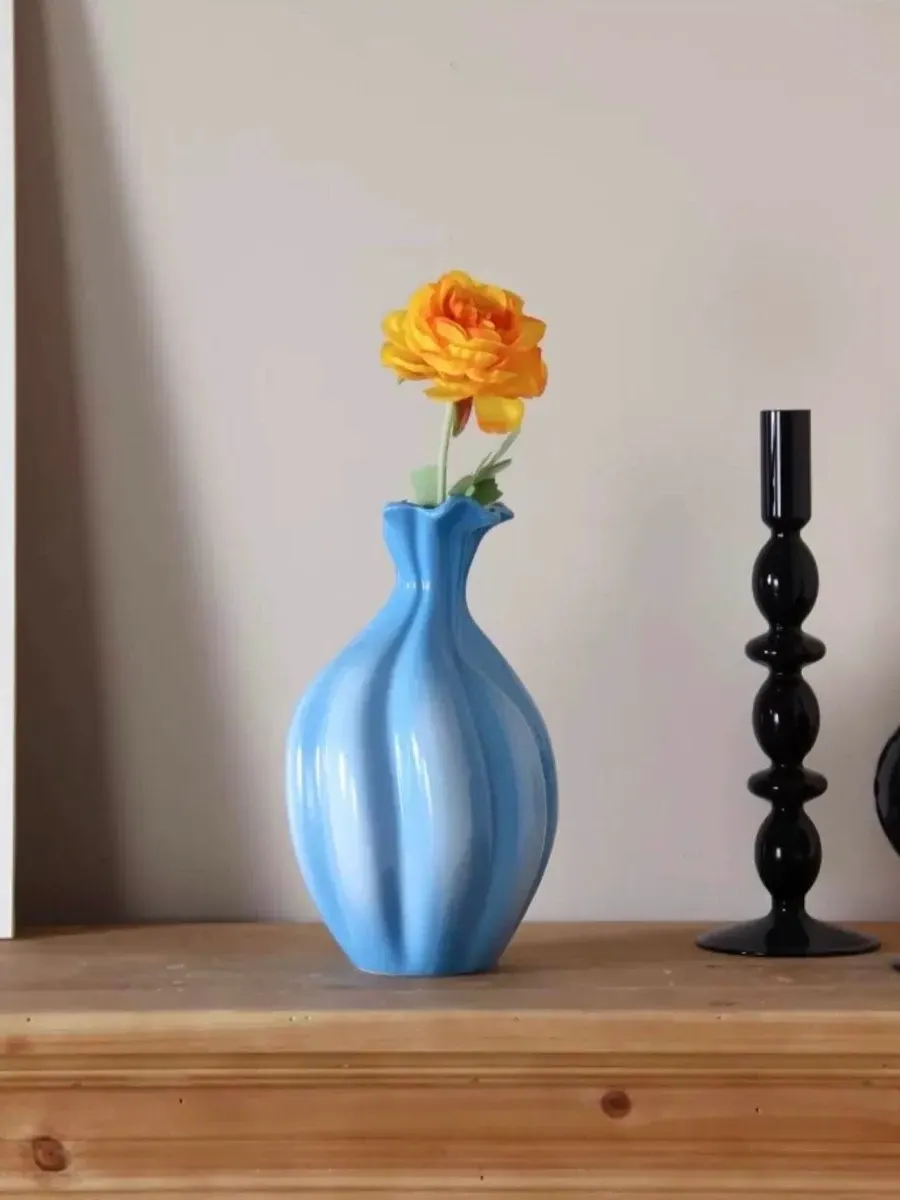 French Style Gradient Ceramic Vase - Blue product