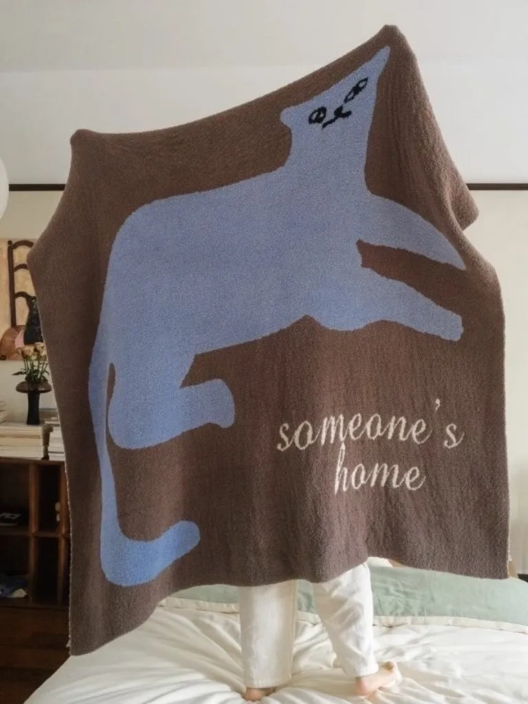 Funky Cat Throw Blanket - Earthy Tone product