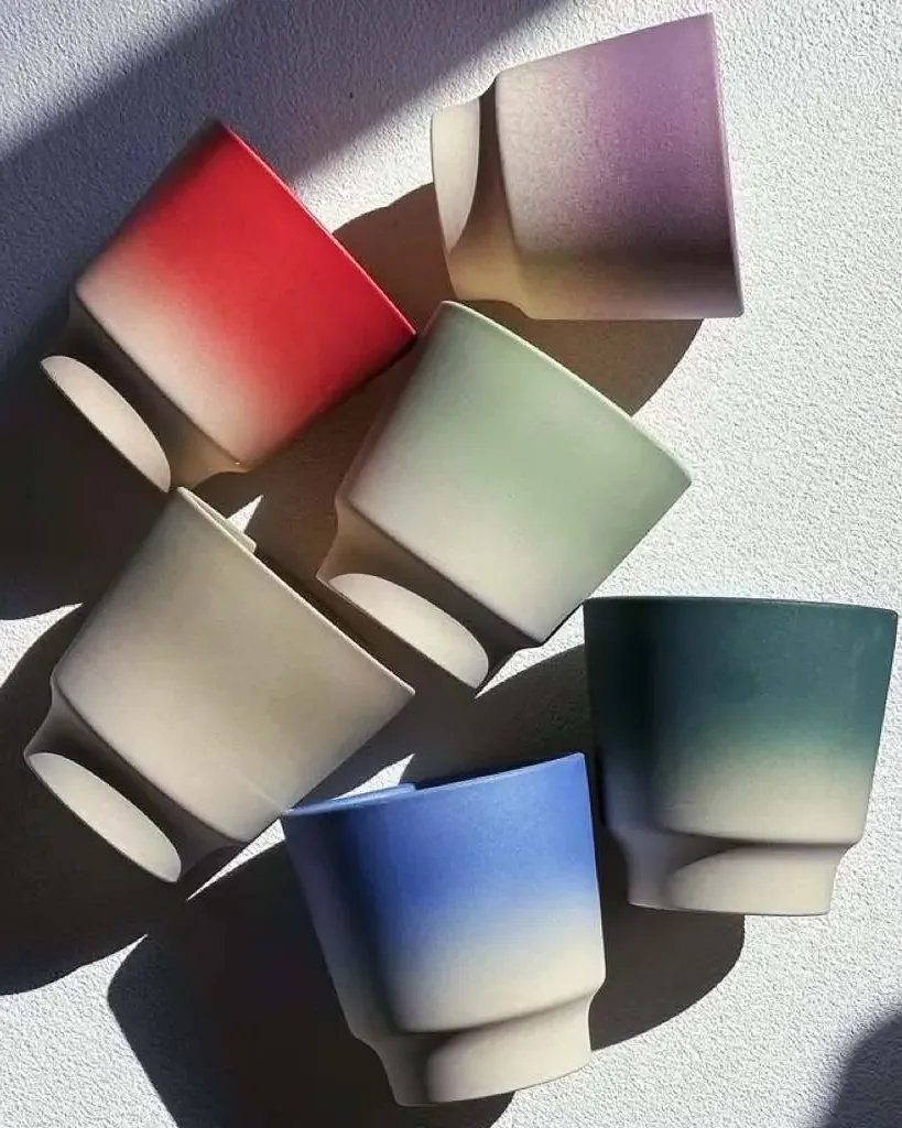 Handmade Macaron Gradient Indoor/Outdoor Planter - Ceramic product
