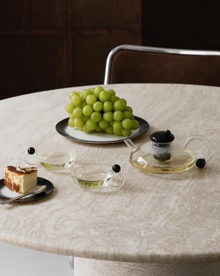 Nordic Vintage Glass Tea Set with Loose Leaf Infuser product