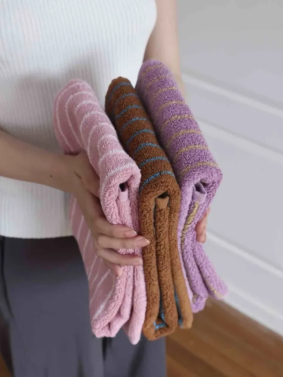 Retro Stripe Bath Towel - 100% Organic Cotton product