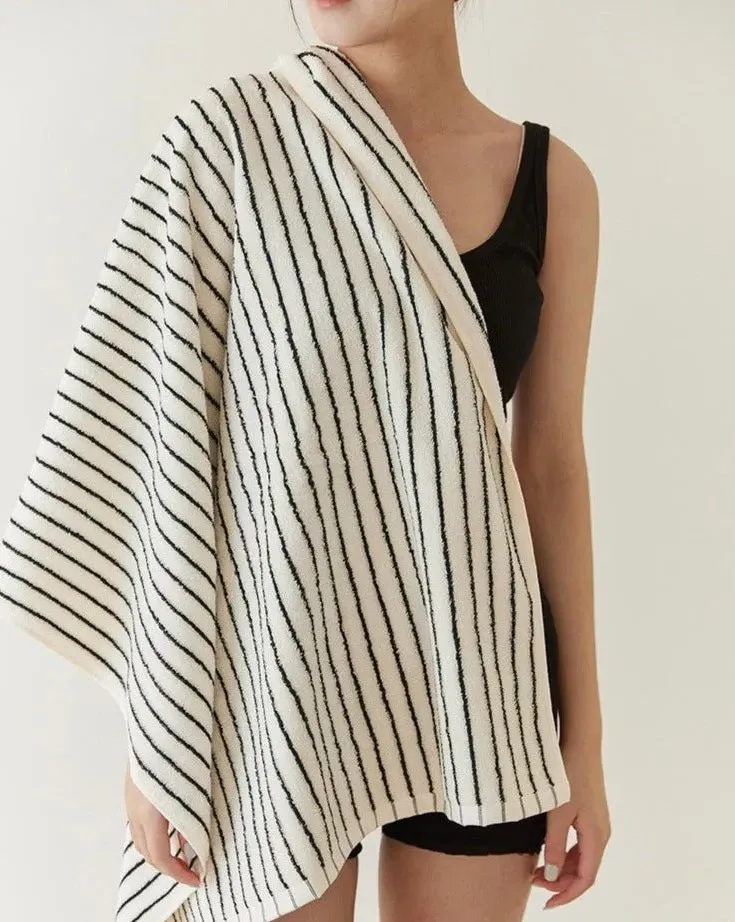 Retro Striped Bath Towel - Organic Combed Cotton product
