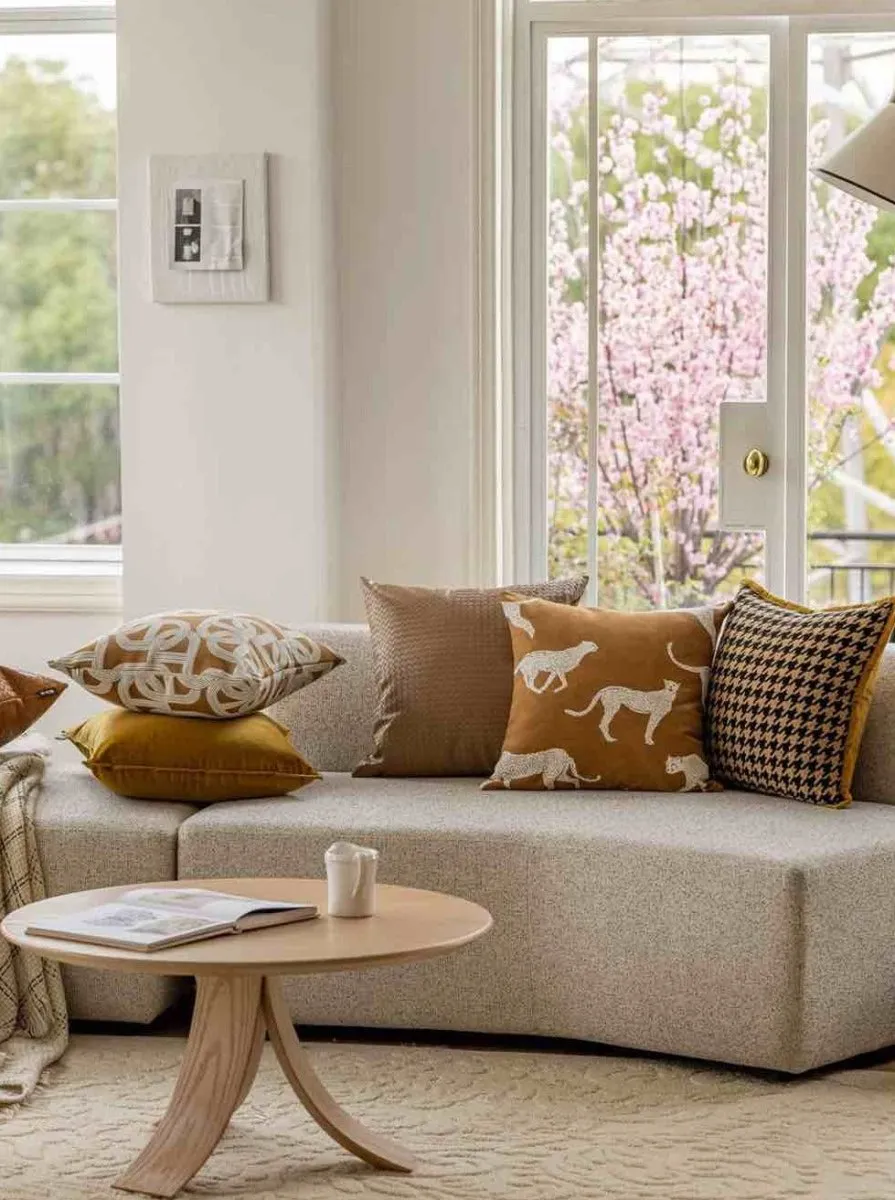 Safari Throw Pillowcase - Terracotta, Chenille product
