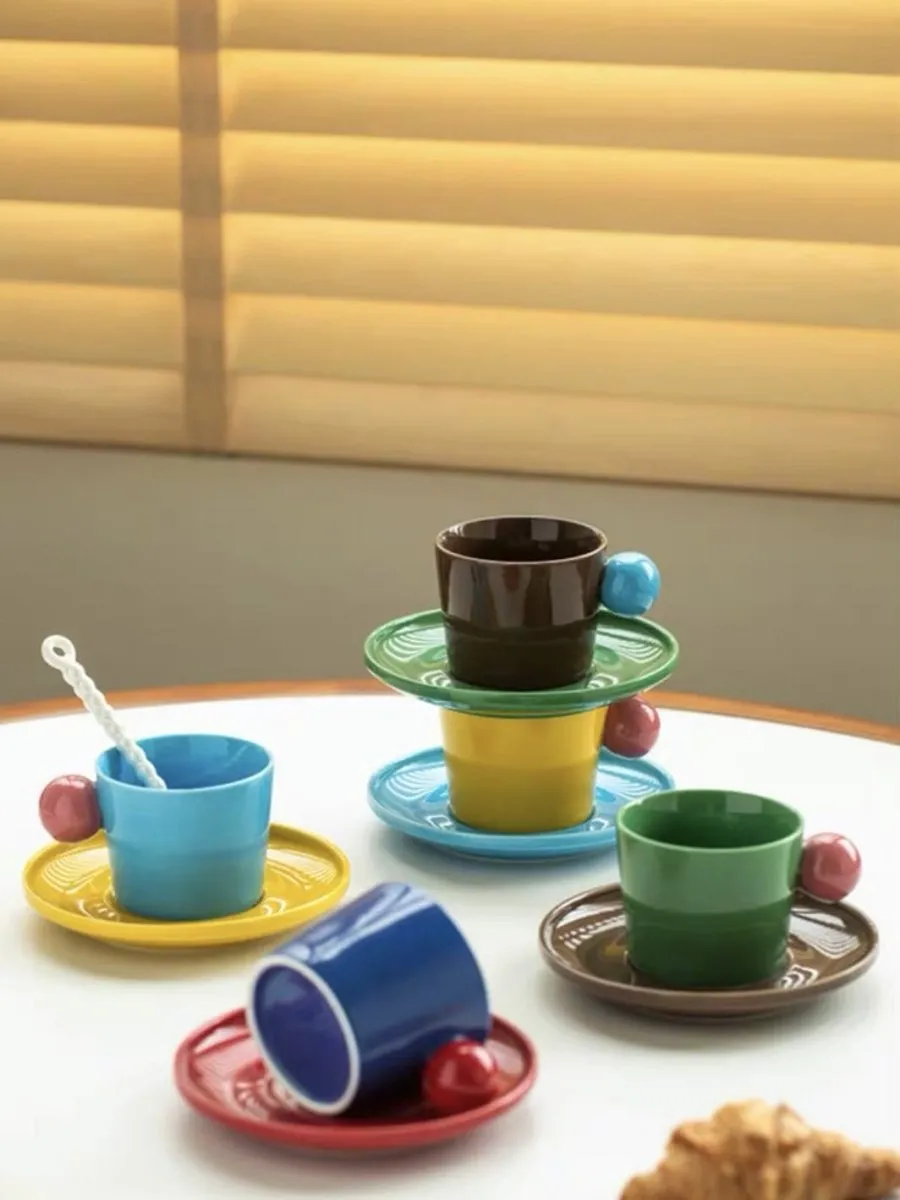 Skittles Handmade Espresso Cup with Saucer - Ceramic product