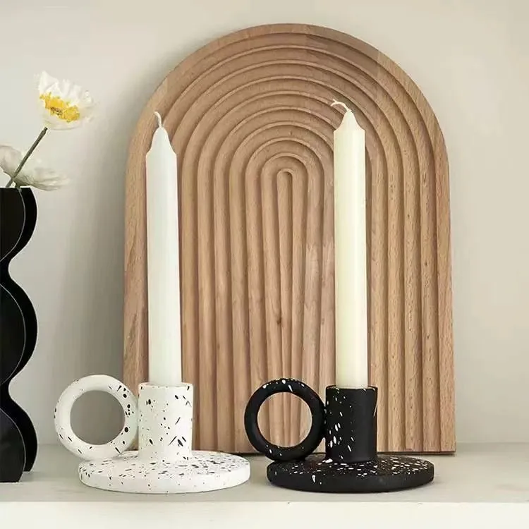 Splash Ink Candle Holders Set of 2 - Resin product