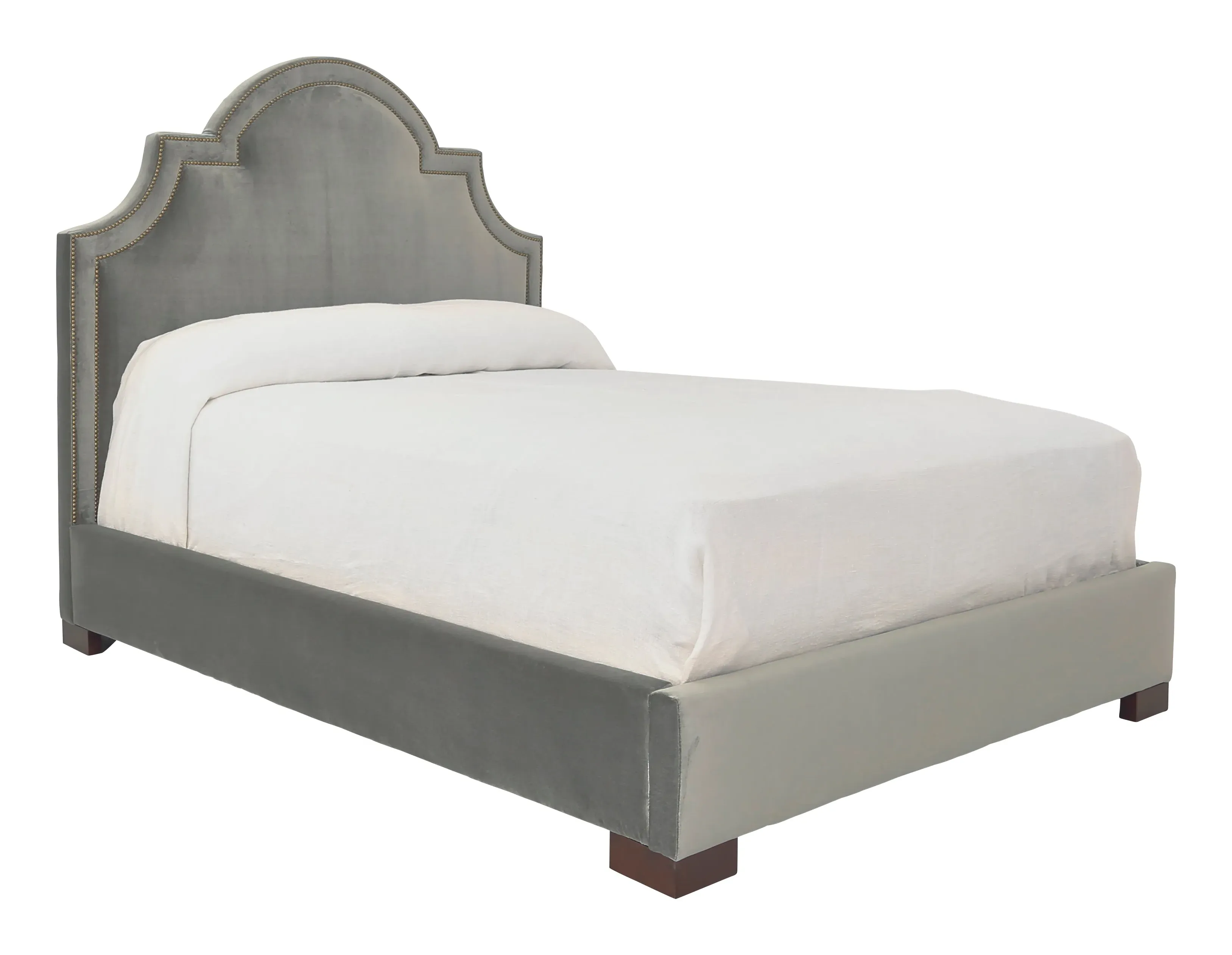 Alister Queen Bed Frame - Linden Pear, Velvet image