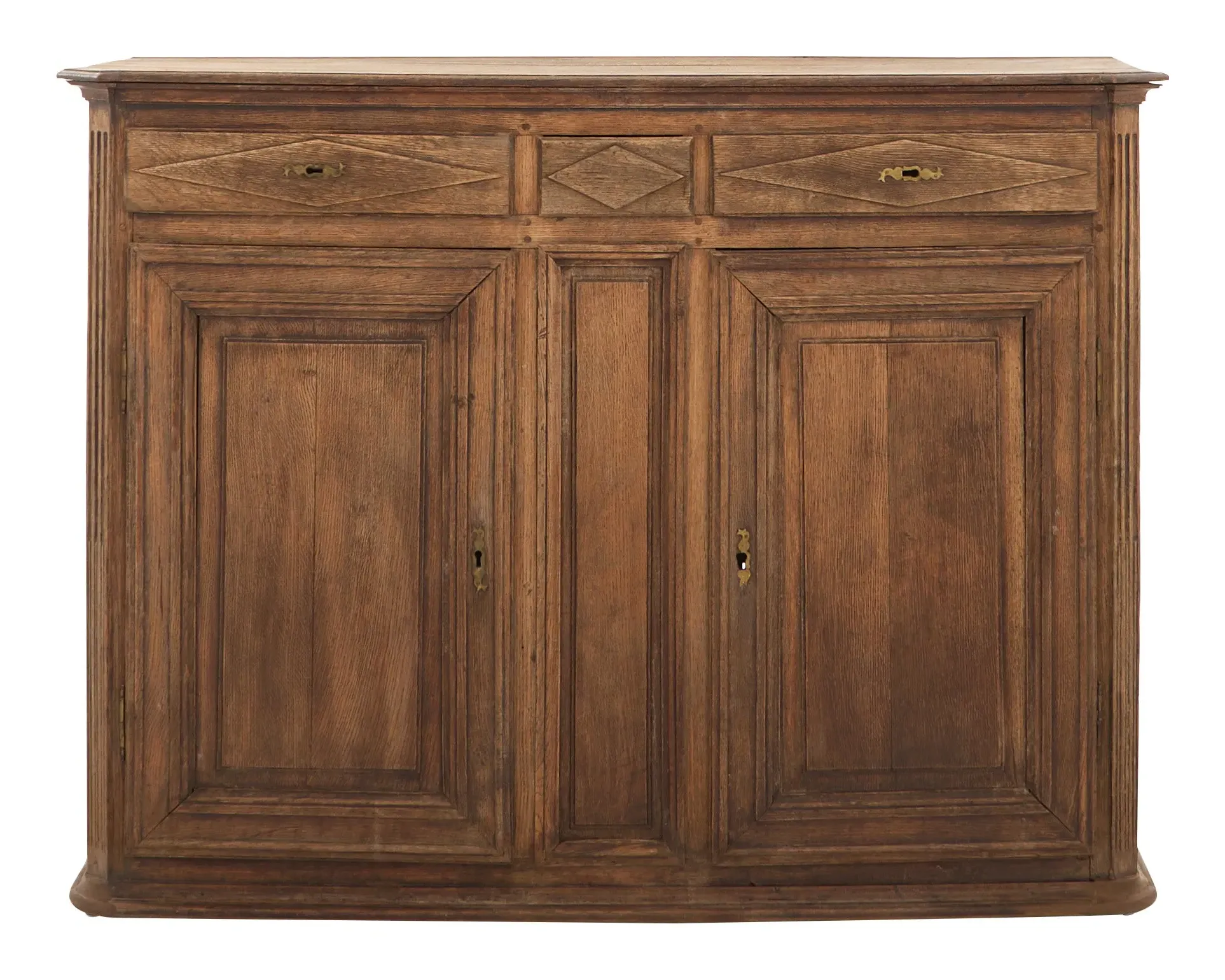 Antique Belgian Sideboard - Stripped Wood image