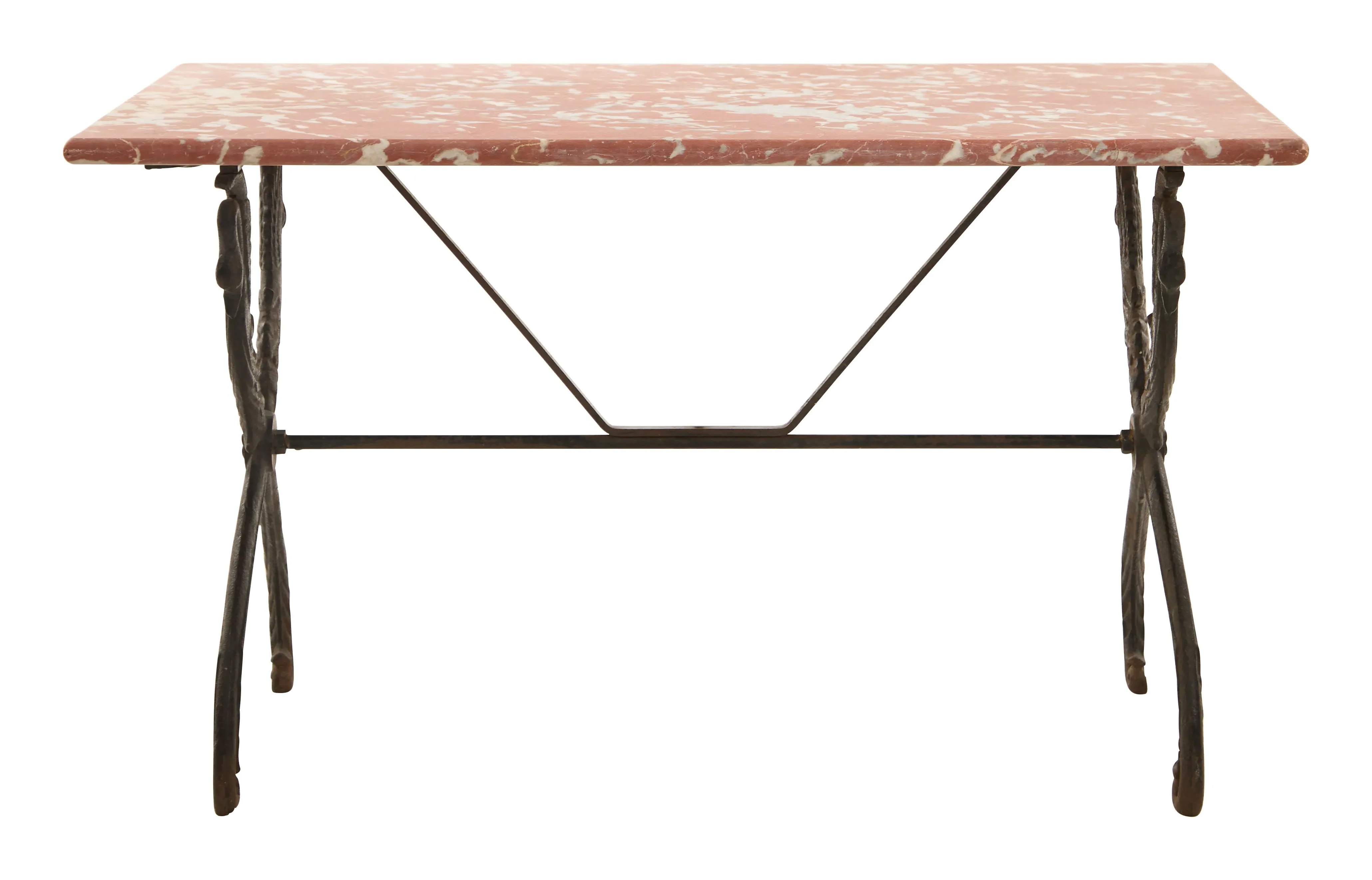 Antique Bistro Table - Marble, Iron image