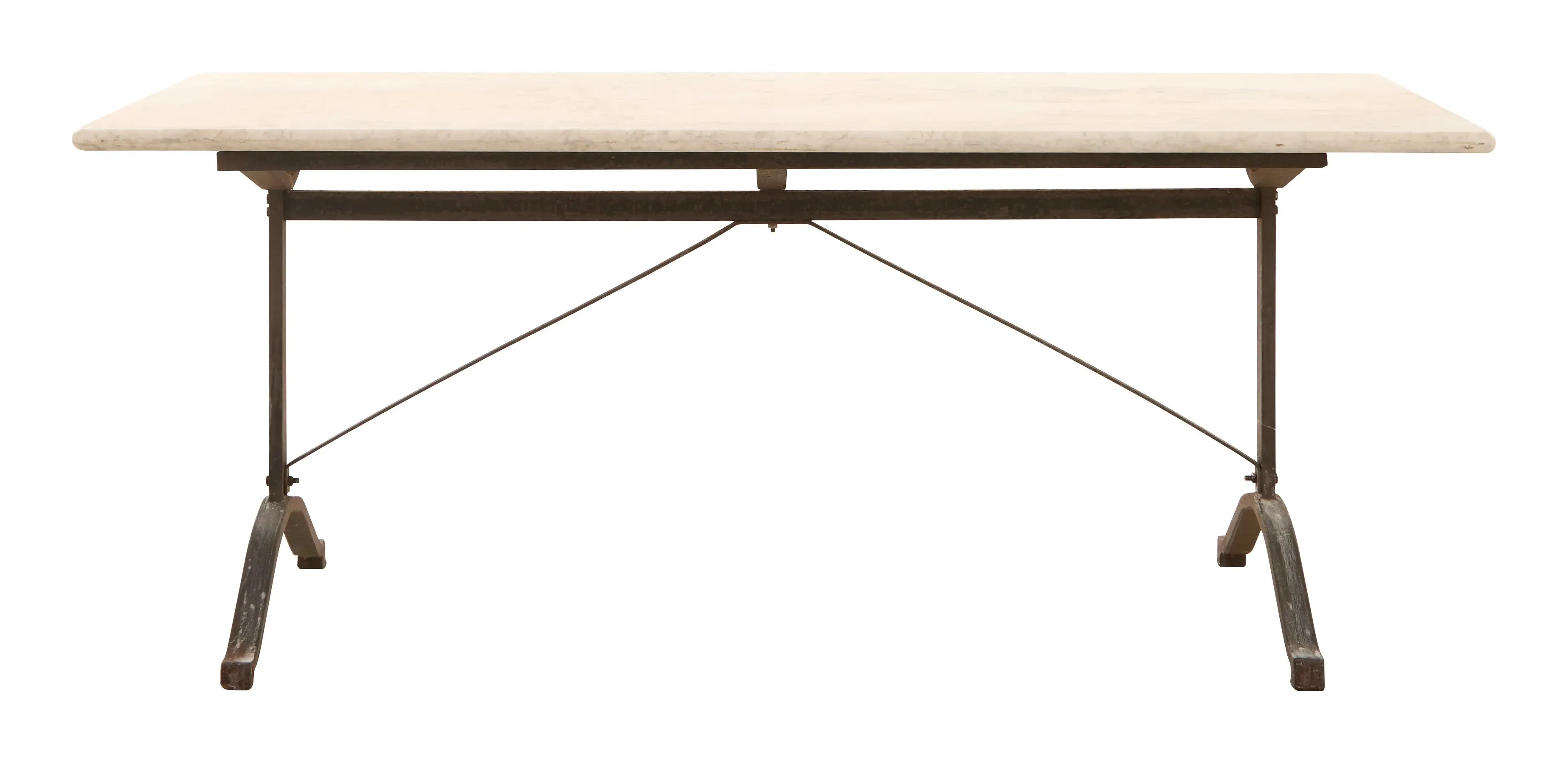 Antique Bistro Table - Marble, Metal