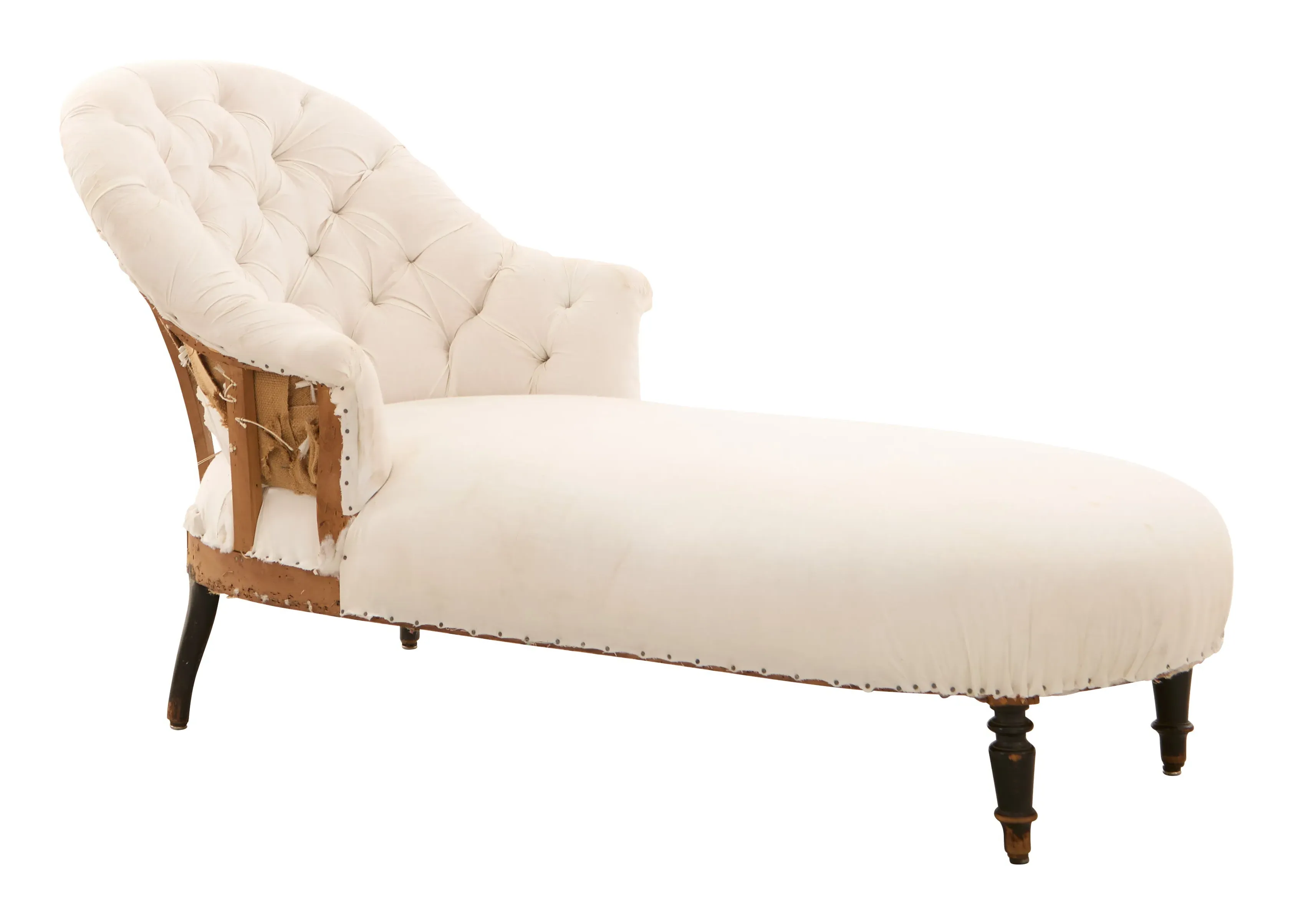 Antique Chaise Lounge - White, Cotton image